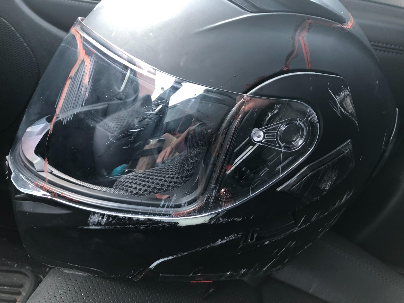 ILM Motorcycle Dual Visor Flip up Modular Full Face Helmet DOT Model 902/902L customer photo 1