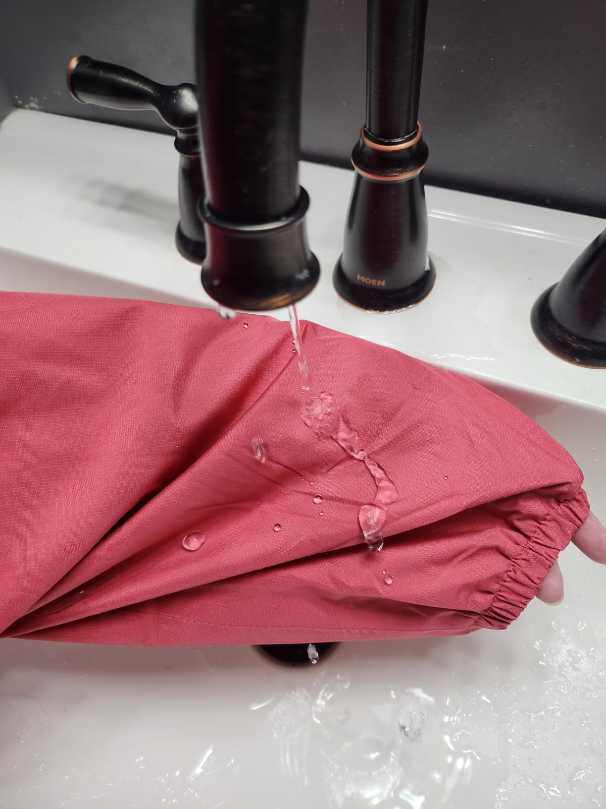 SaphiRose Women's Lightweight Packable Waterproof Long Rain Jacket customer photo 1
