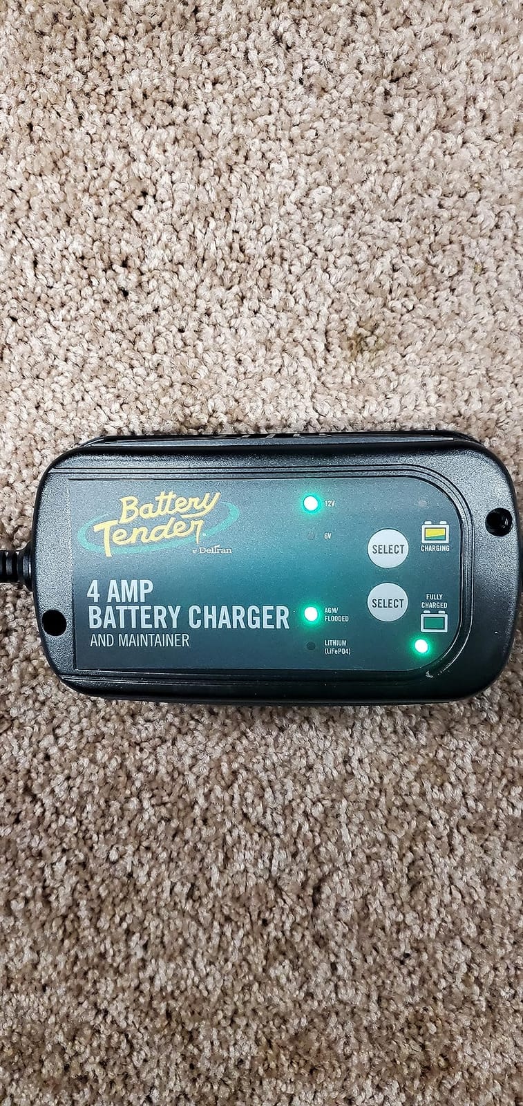Battery Tender 4 AMP Battery Charger and Maintainer - Automotive Switchable 12V or 6V Smart Automatic for Cars SUVs and Trucks - Lead Acid, AGM, Gel, & Lithium Battery Charger - 022-0209-BT-WH customer photo 2