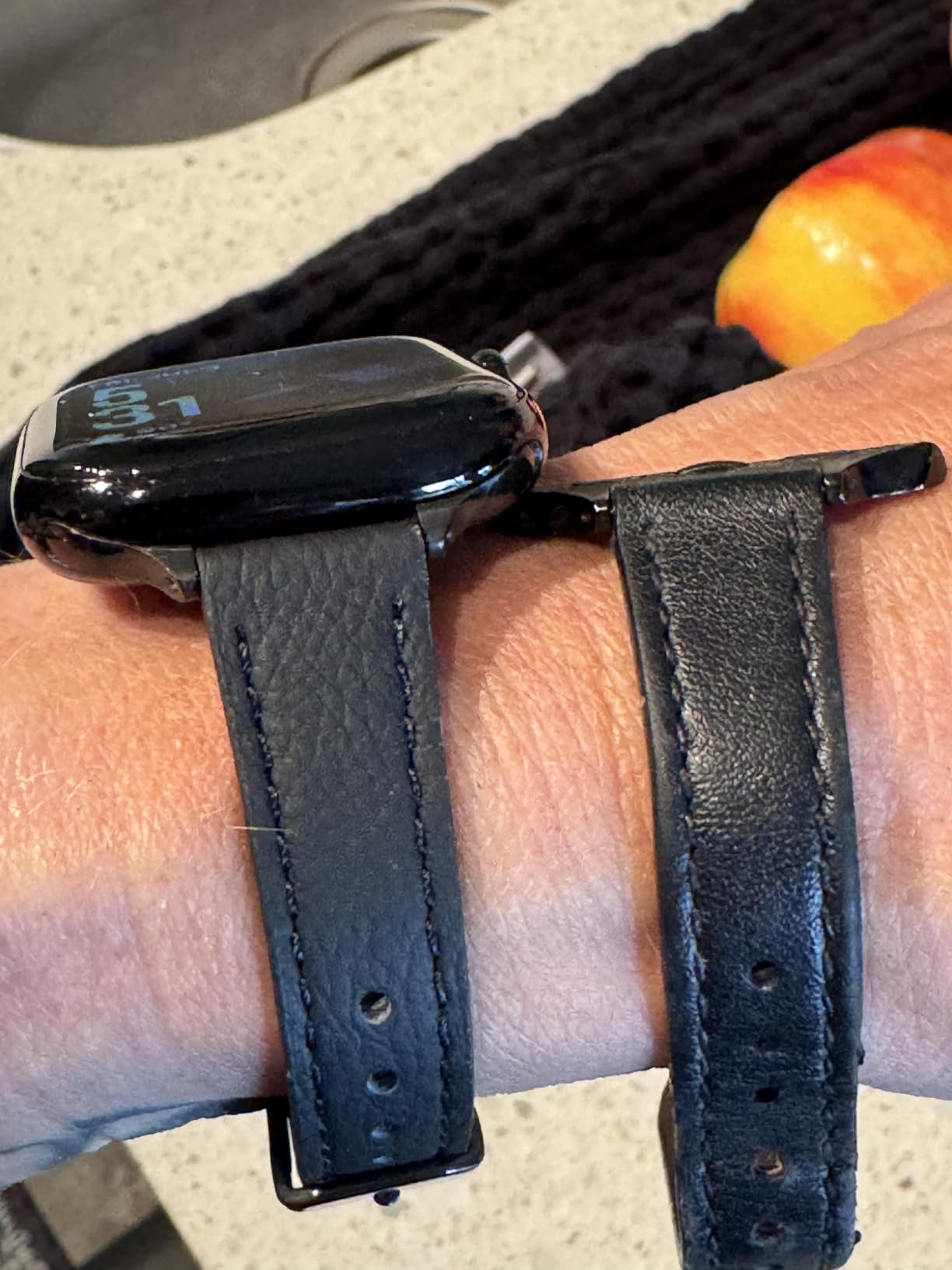 STIROLL Slim Leather Band Compatible with Apple Watch Bands for Women customer photo 2