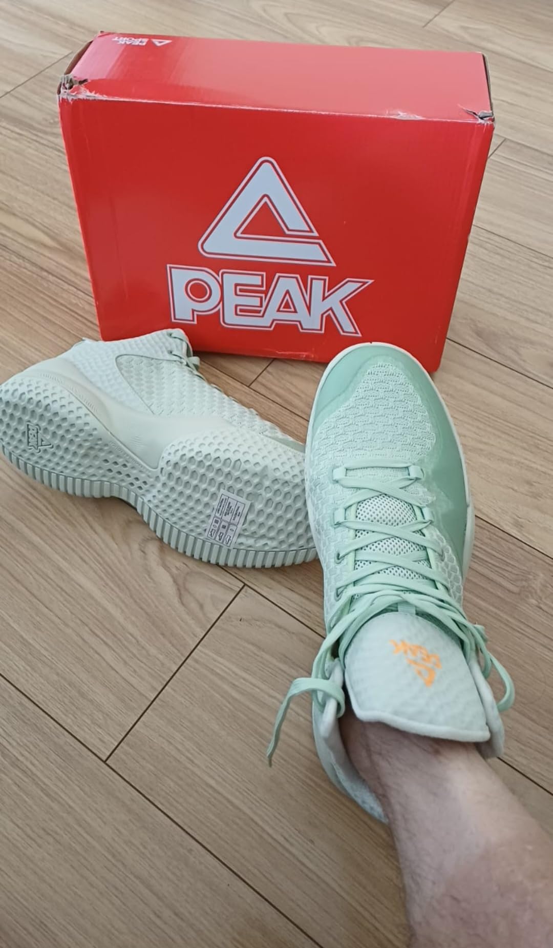 PEAK High Top Mens Basketball Shoes Lou Williams Streetball Master Breathable Outdoor Sneakers Pickleball Shoes Cushioning Shoes for Fitness customer photo 2