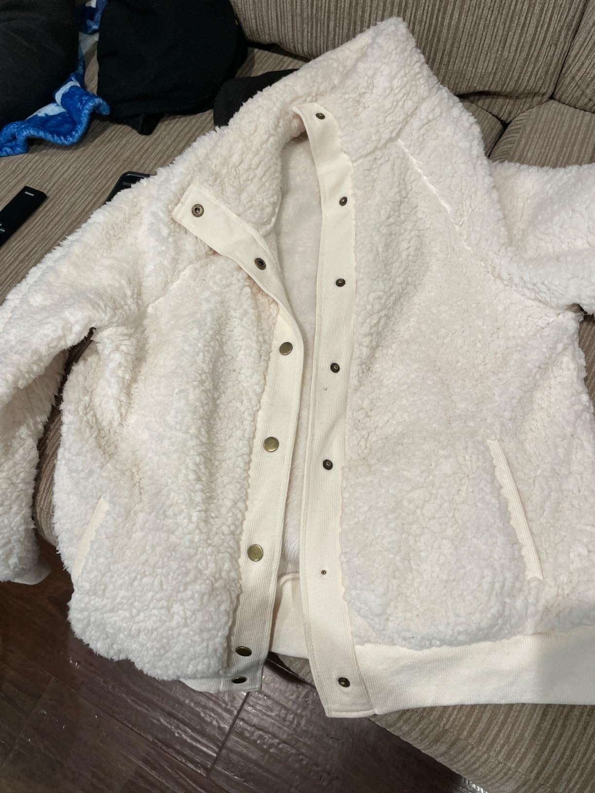 MEROKEETY Womens Sherpa Fleece Jacket 2026 Fall Fuzzy Coats customer photo 2