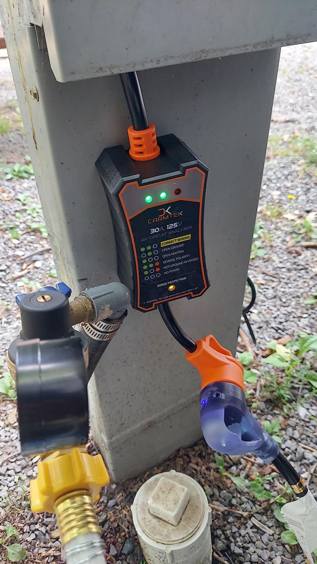 CARMTEK RV Surge Protector 30 Amp - RV Circuit Analyzer with Integrated Smart 30 Amp Surge Voltage Protection with Grip Handles customer photo 1
