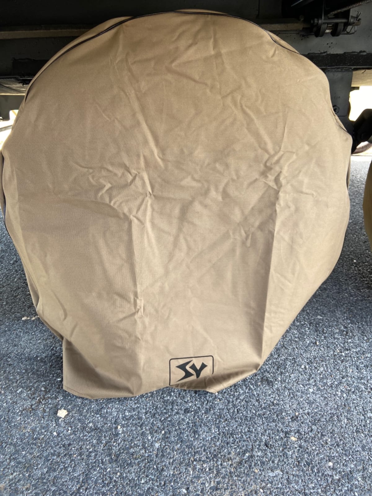 SYERAL Tire Covers Set of 4,Upgraded 5 Layer Nonwoven RV Wheel Covers, Waterproof Anti-UV Snow Sun Rain Tire Protectors Covers for Trailer,Camper,RV,Truck,SUV,30-32inch(L) Balck customer photo 1