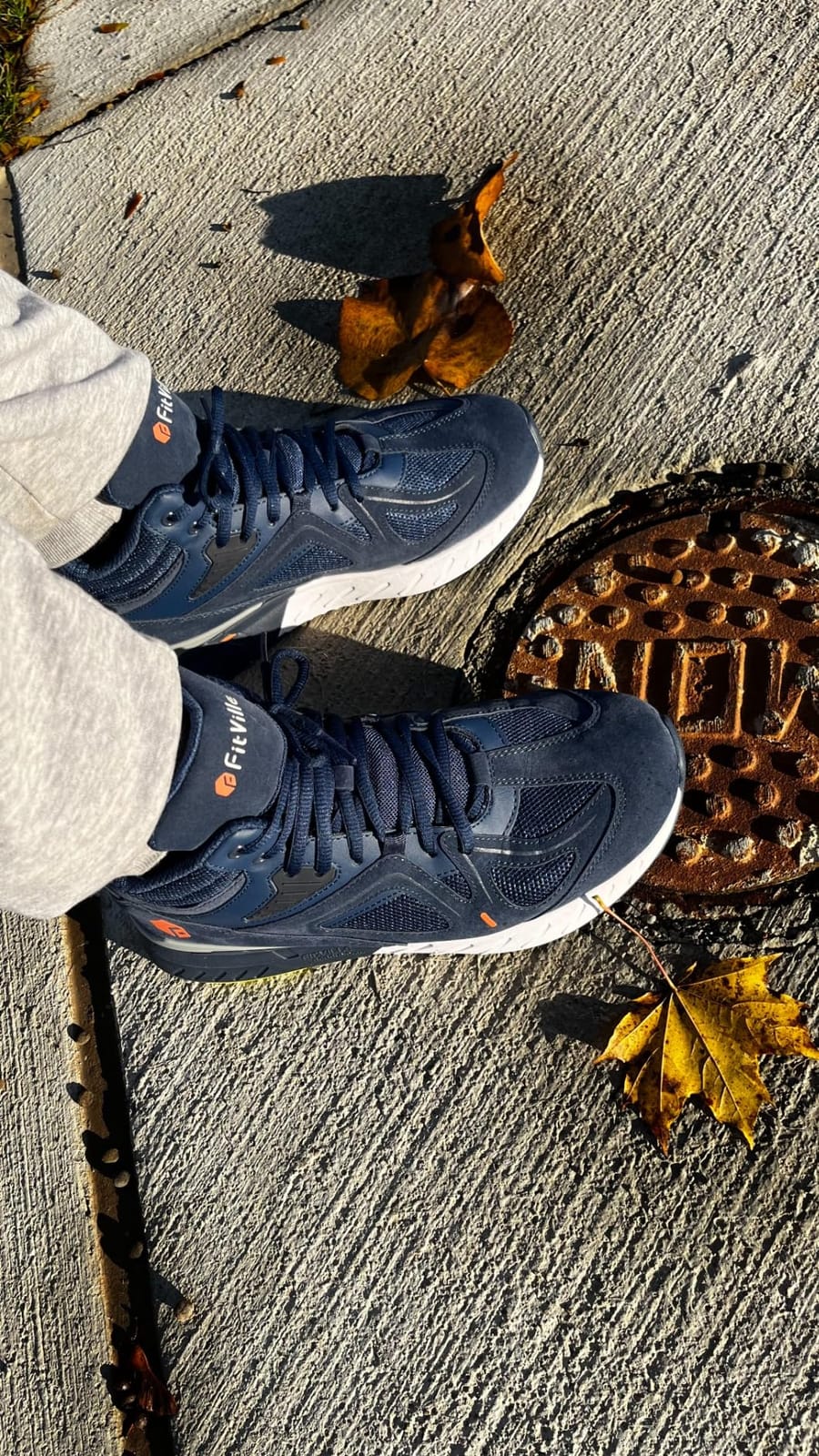 FitVille Wide Basketball Shoes for Men with Flat Feet Extra Wide High-top Sneakers with Ankle Support customer photo 1