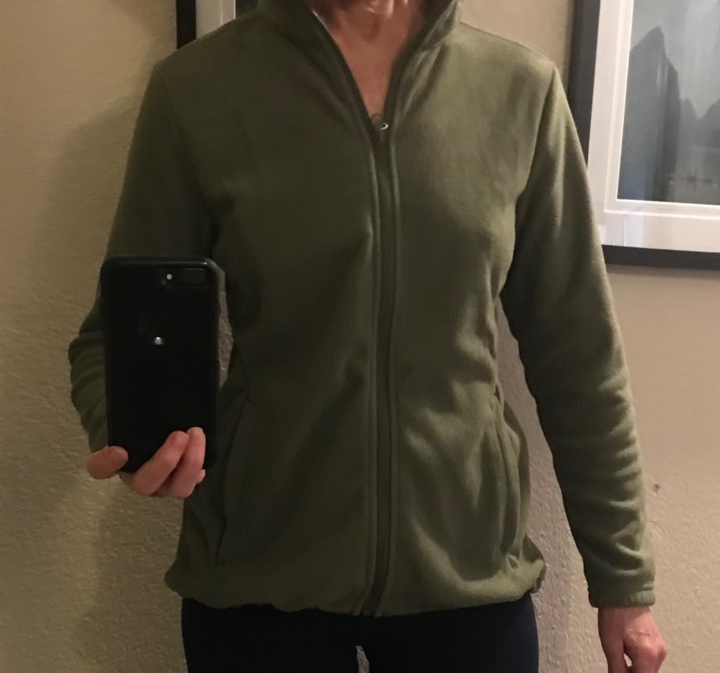 Outdoor Ventures Women's Lightweight Warm Polar Fleece Jacket Zip Up customer photo 2