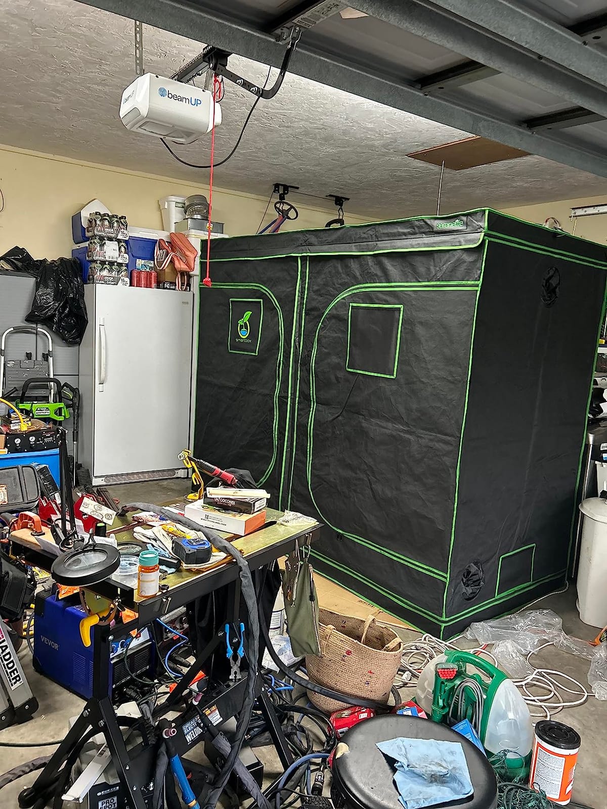 SereneLife Medium Hydroponic Grow Tent Garden - 36'' x 36'' x 72'' Indoor Plant Growing System w/ Durable Reflective 600D Mylar, Observation Window - Includes Removable Floor Tray, Pole Shelf customer photo 2