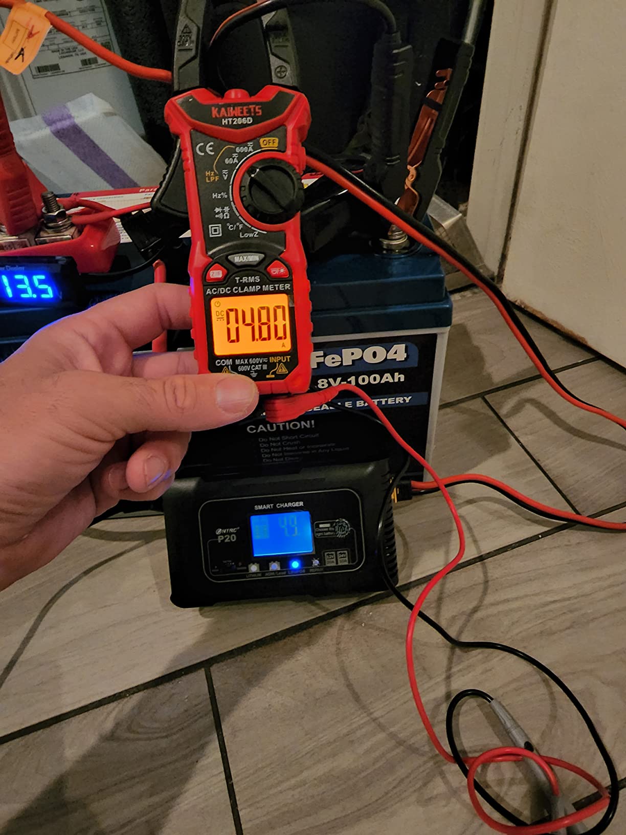 20-Amp Smart Battery Charger,Lithium,LiFePO4,Lead-Acid(AGM/Gel/SLA..) Car Battery Charger,Trickle Charger, Maintainer/deep Cycle Charger,12V/20A and 24V/10A,for Boat,Motorcycle,Lawn Mower,Golf cart.. customer photo 2