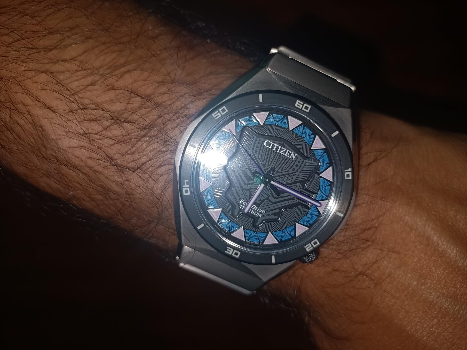 CITIZEN Men's Eco-Drive Black Panther 41mm Super Titanium AW1668-50W customer photo 1