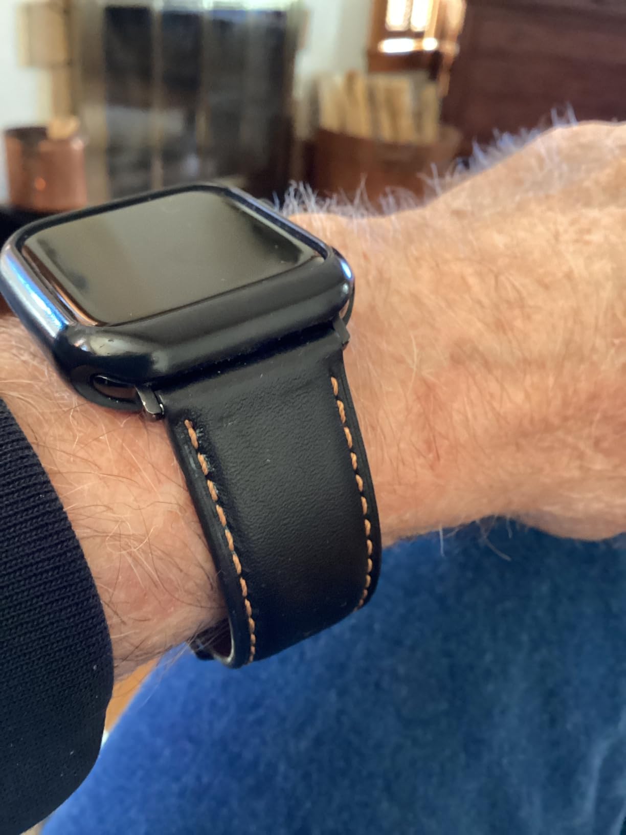 Tasikar Leather Bands Compatible with Apple Watch 49mm 46mm 45mm 44mm 42mm customer photo 1