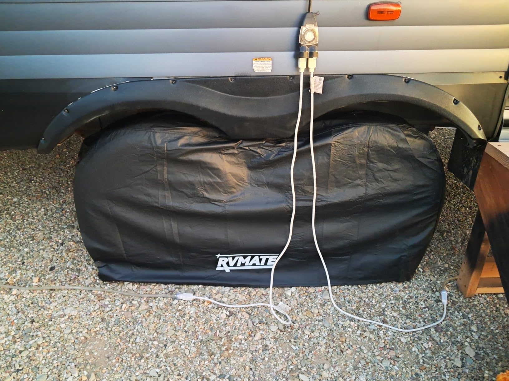 RVMATE RV Tire Covers, Dual Axle Wheel Cover, 2 Pack, Fit 27