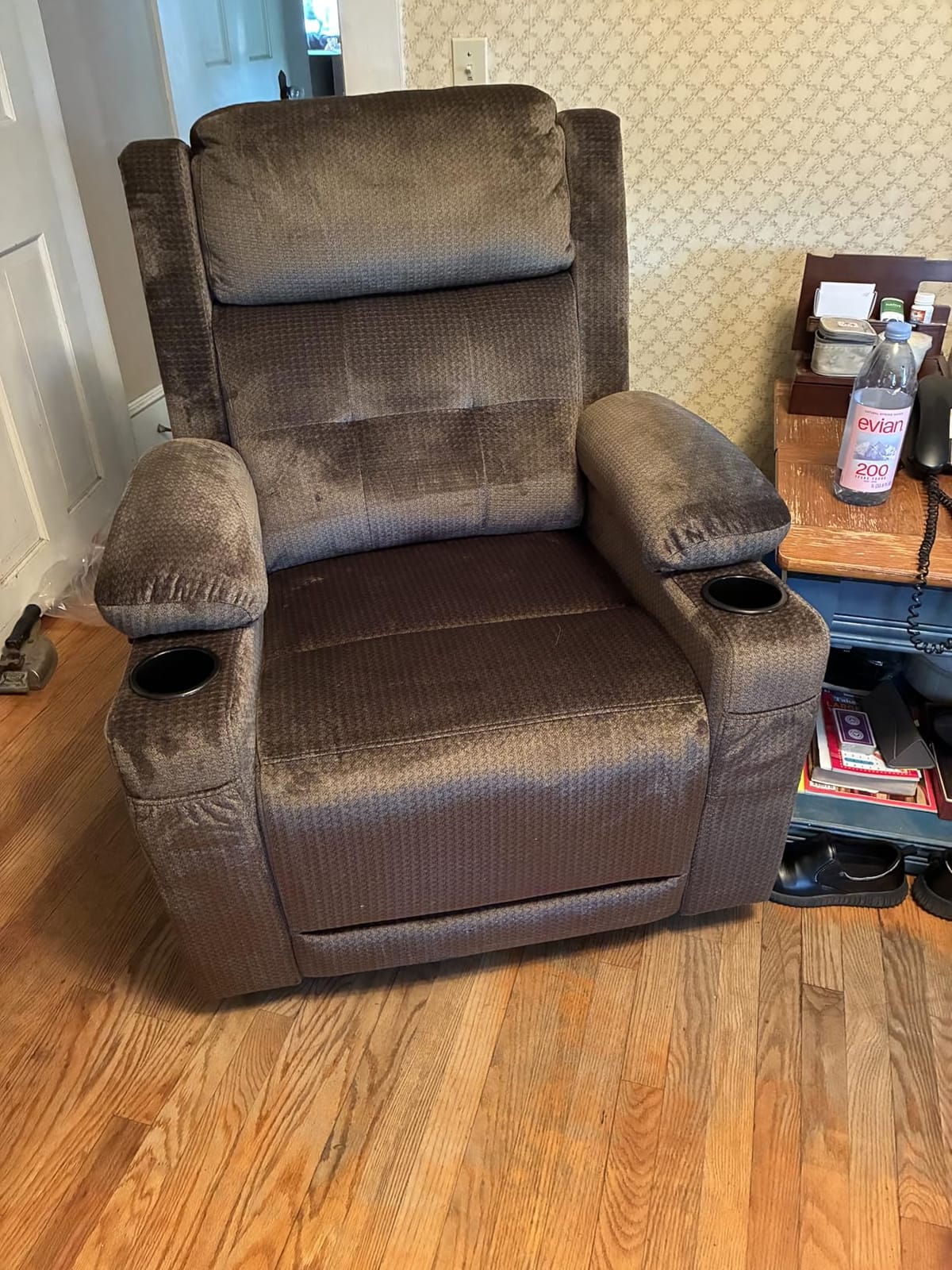 MCombo Triple Motor Power Lift Recliner Chair, Fabric 7664 (Grey, Small) customer photo 2