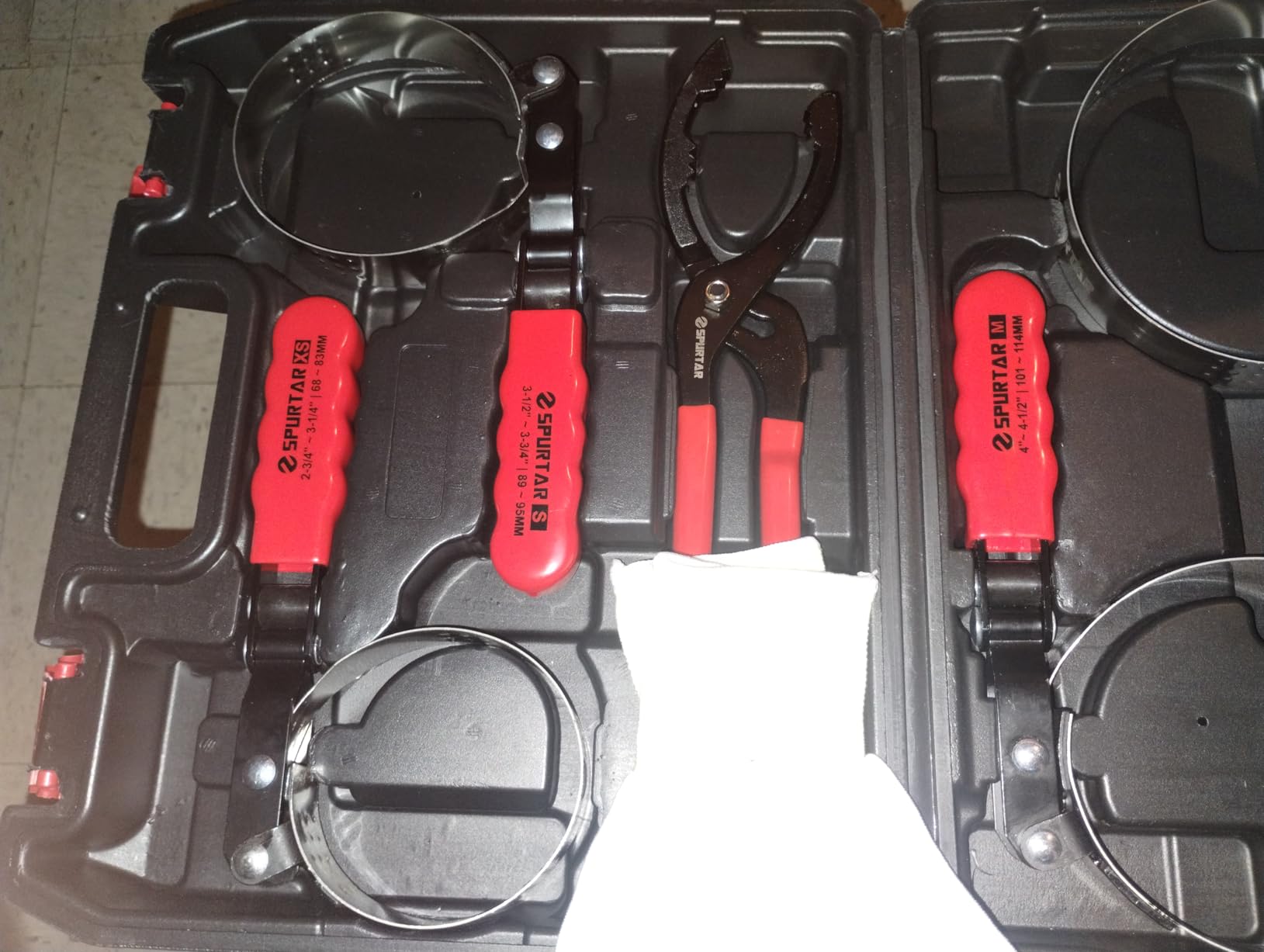 Spurtar 5pcs Swivel Oil Filter Wrench Set 12