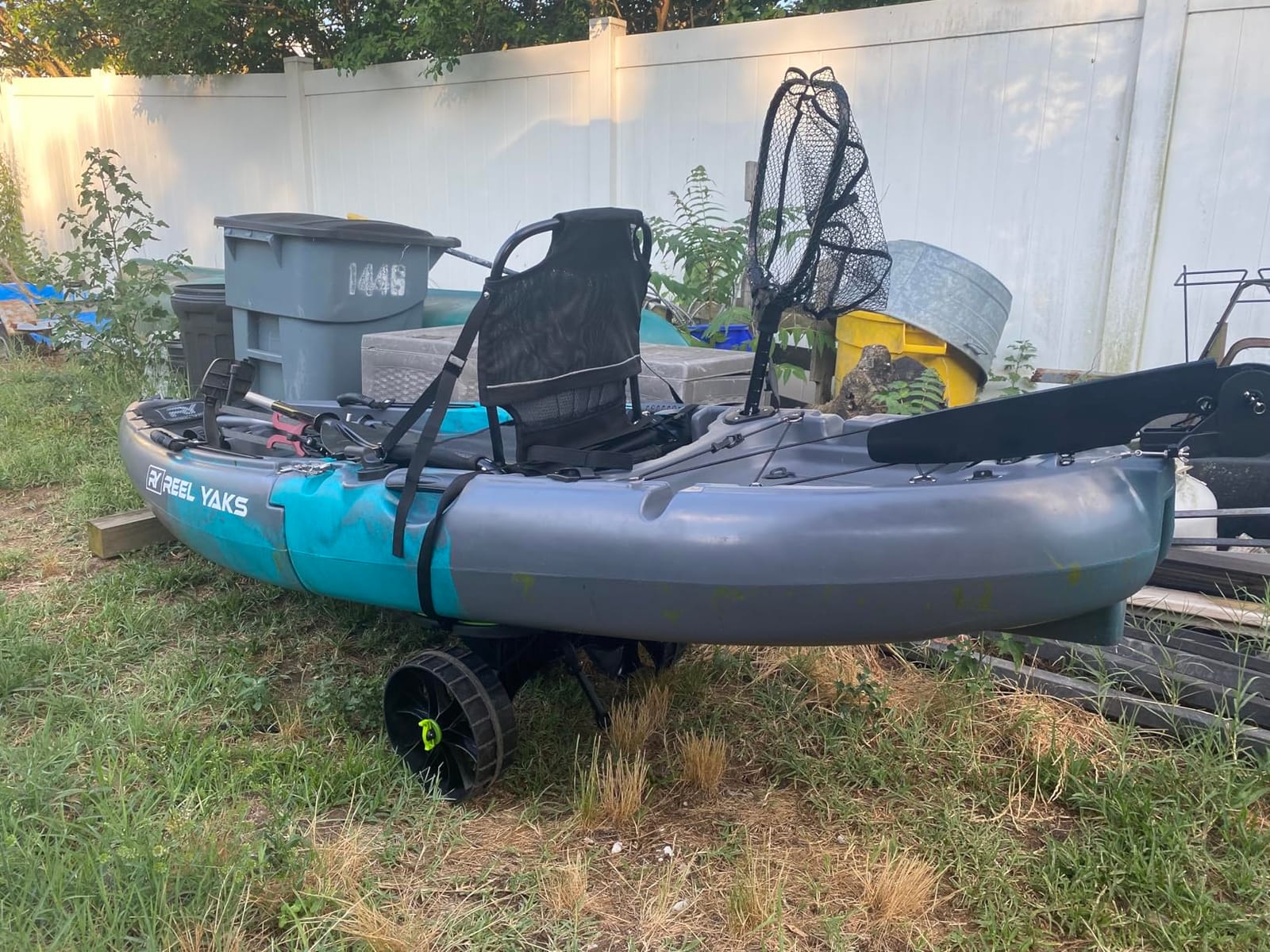 Ulticor Kayak Cart, Puncture-Free Wheels Assembles and Disassembles Within Seconds – Easy to Store – No Tools Required – All-Terrain Durable Kayak and Canoe Cart with Adjustable Straps (Green - Black) customer photo 1