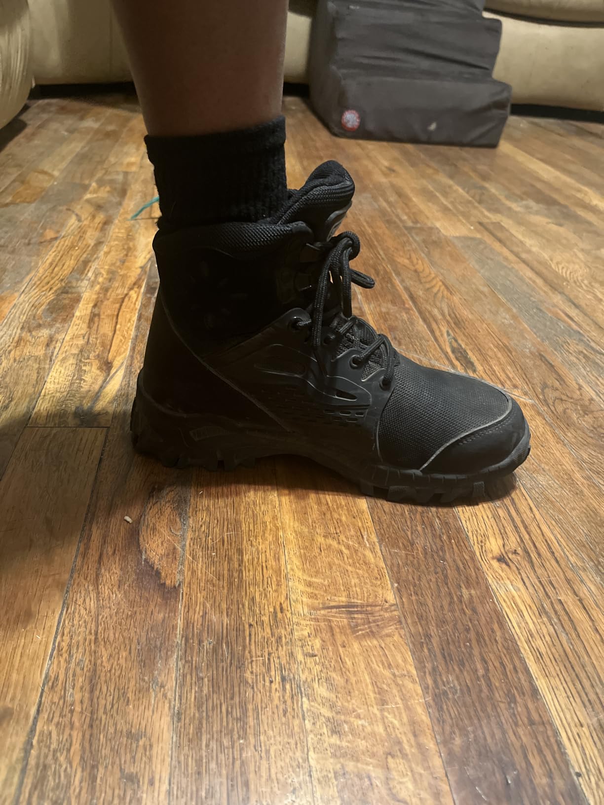 SUADEX Steel Toe Boots for Men Women Waterproof Arch Support Work Construction Indestructible Safety Boots customer photo 2