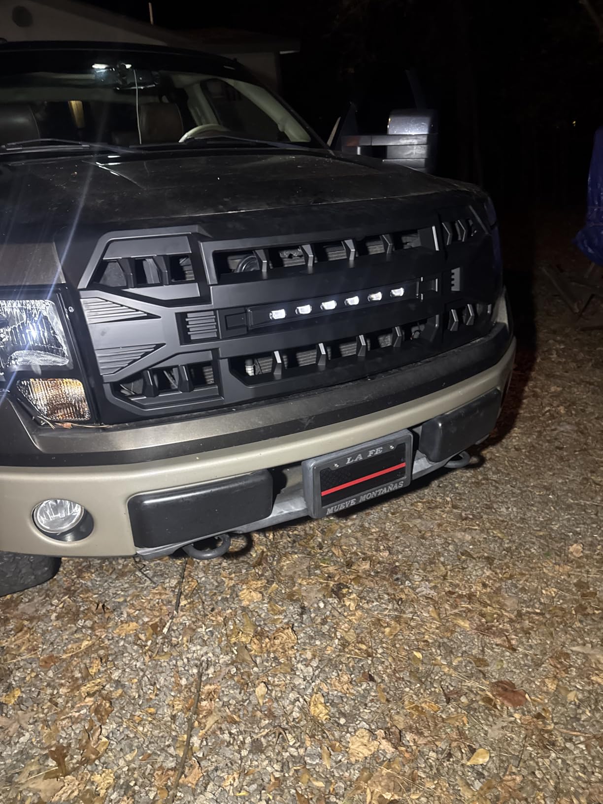 MEGAIE Front Bumper Grille Compatible with F150 2009-2014, Glossy Black customer photo 2