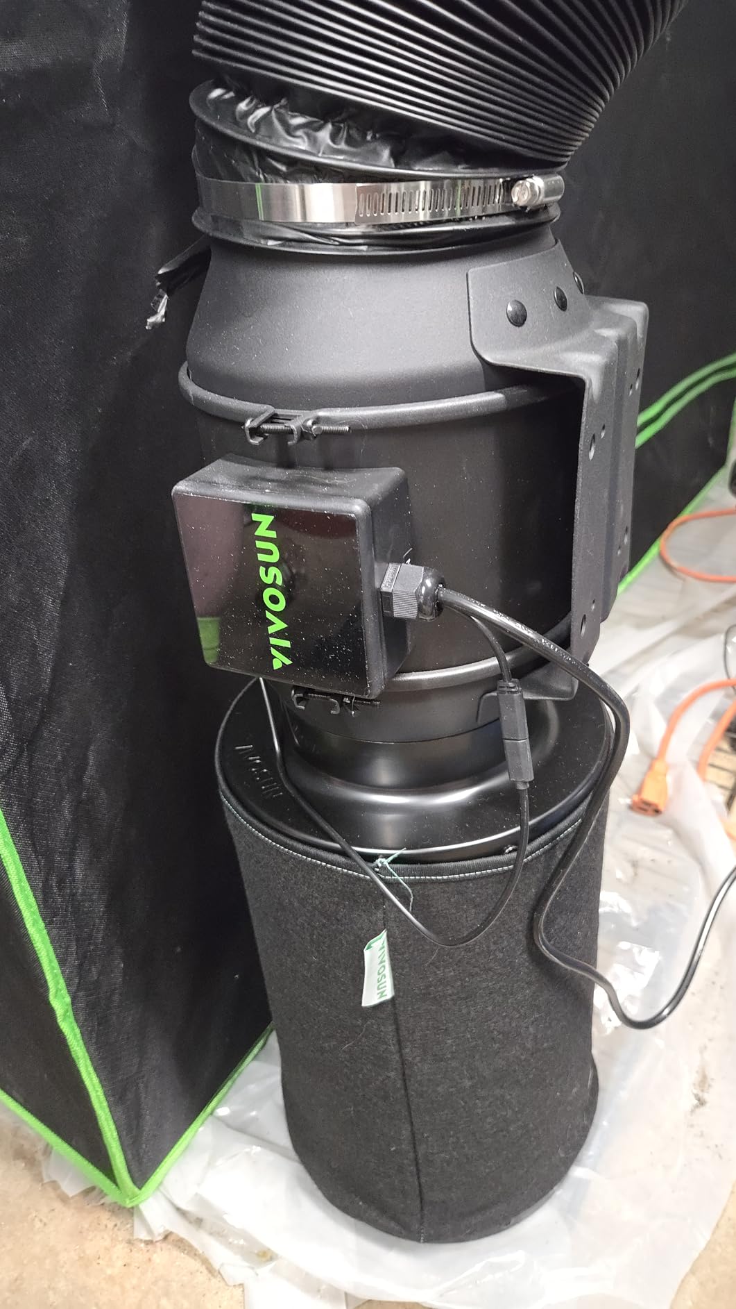 VIVOSUN G6 Smart Filtration Kit, Inline Fan, Controller, Carbon Filter,Duct customer photo 2