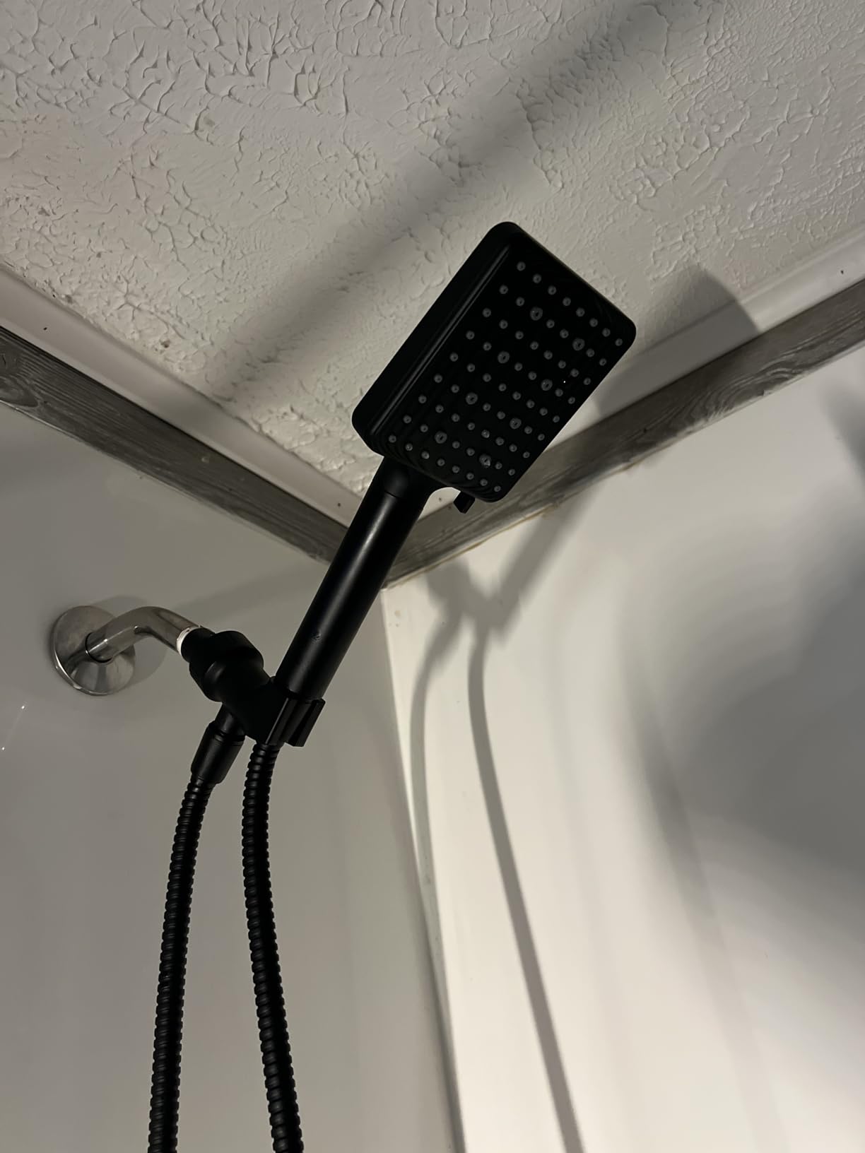 MakeFit Filtered Shower Head Black - 6 Modes High Pressure Handheld Shower Head with Filter Mineral Beads, Detachable Handheld Showerhead Set with Stainless Steel Hose and Shower Arm Bracket customer photo 2