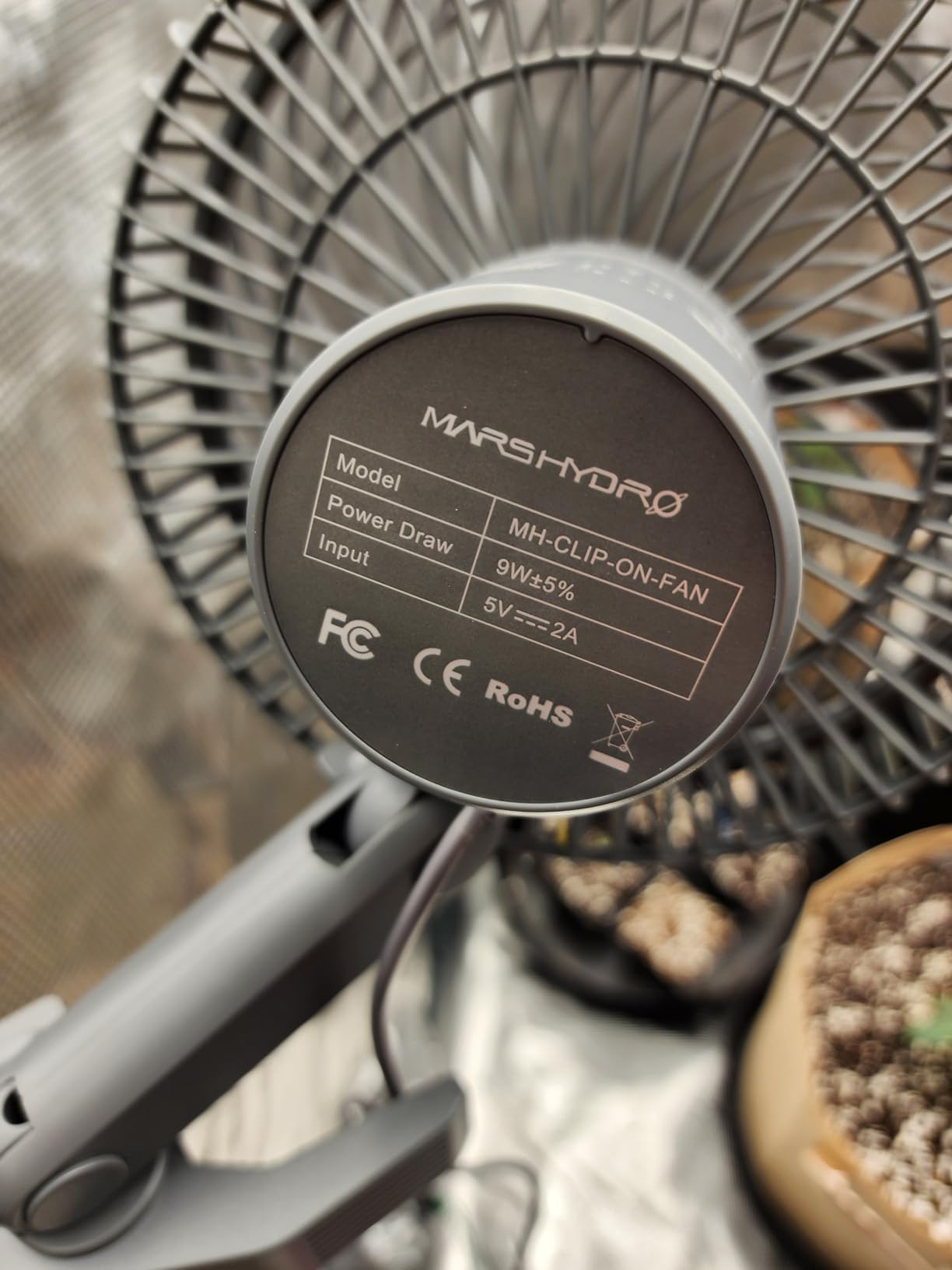 MARS HYDRO 6'' Oscillating Clip-On Grow Tent Fan, 10 Wind Speeds, EC Motor customer photo 1