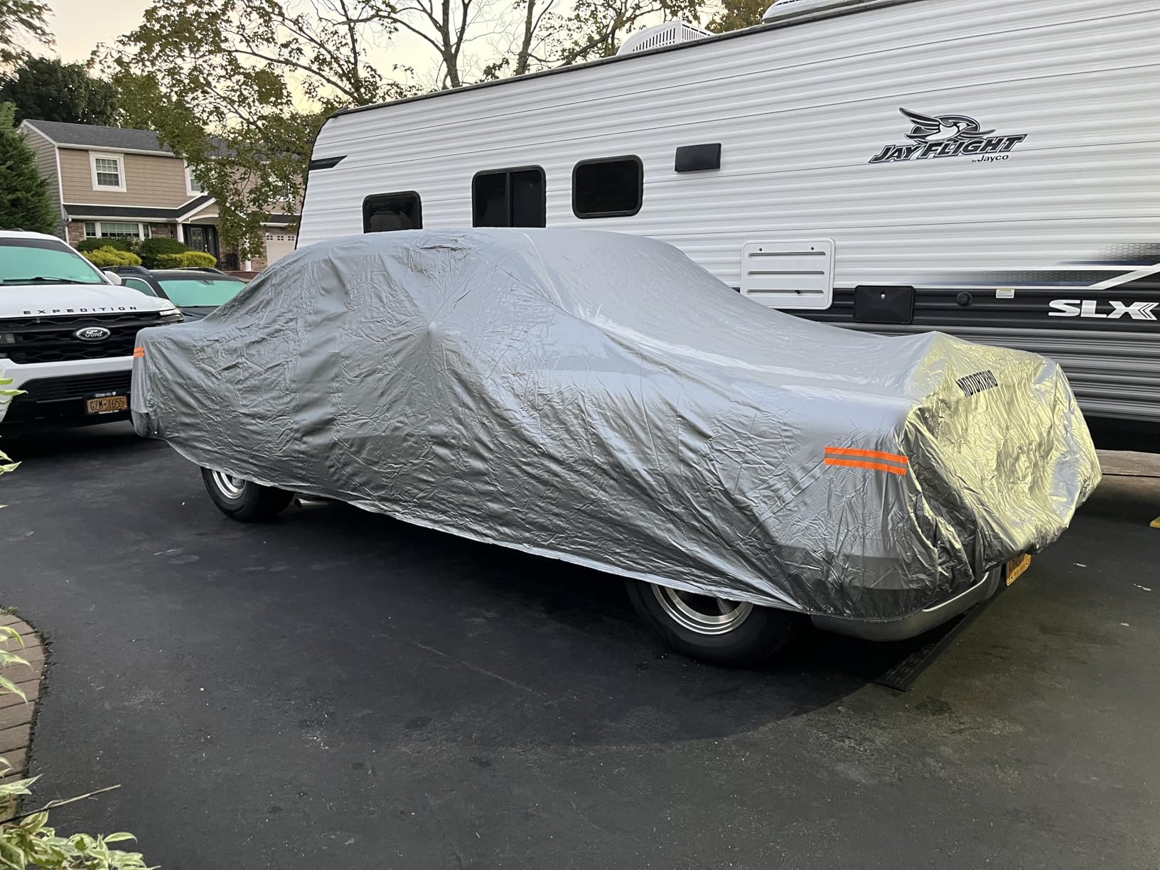 Motor Trend SafeKeeper All Weather Black Car Cover - Advanced Protection Formula - Waterproof 6-Layer for Outdoor Use, for Sedans Up to 210