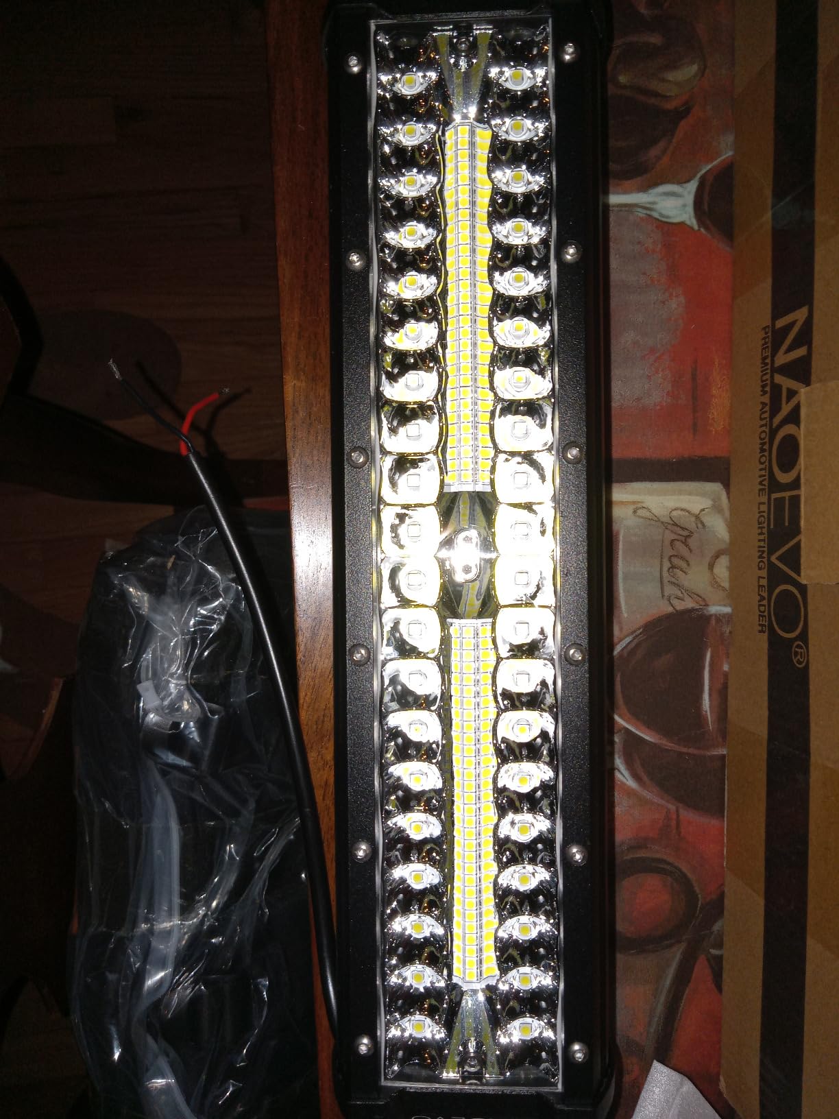 NAOEVO 12 Inch LED Light Bar with 4PCS 4 Inch LED Pod/Off Road/Fog Lights customer photo 1