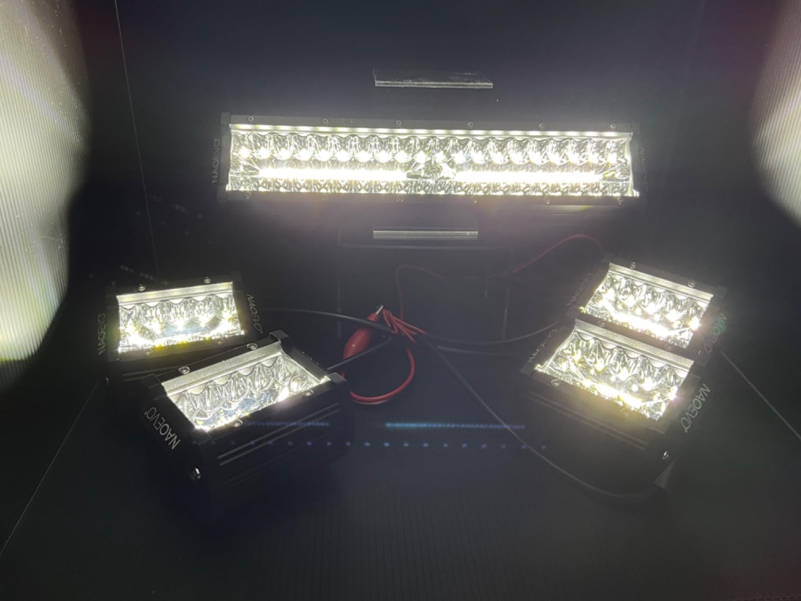 NAOEVO 12 Inch LED Light Bar with 4PCS 4 Inch LED Pod/Off Road/Fog Lights customer photo 2