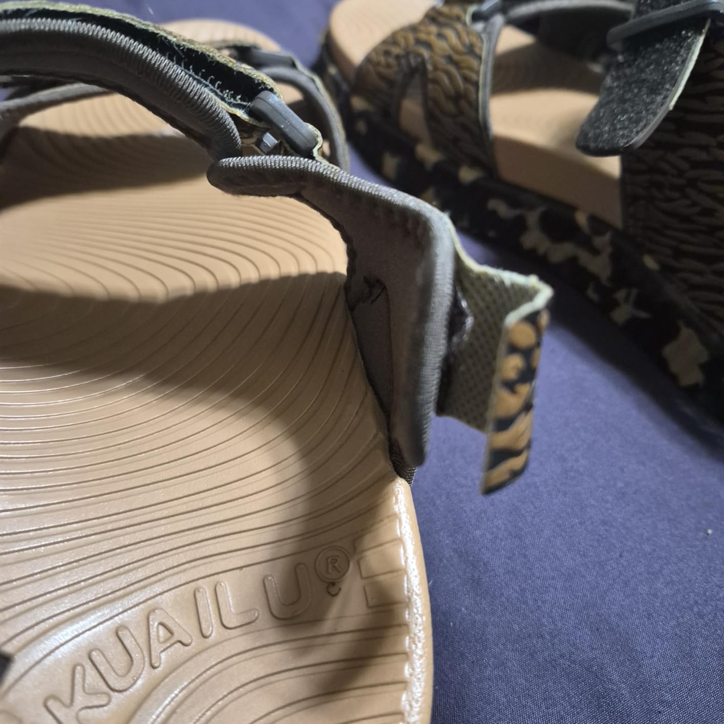 KuaiLu Mens Hiking Sandals with Orthopedic Arch Support Footbed customer photo 2