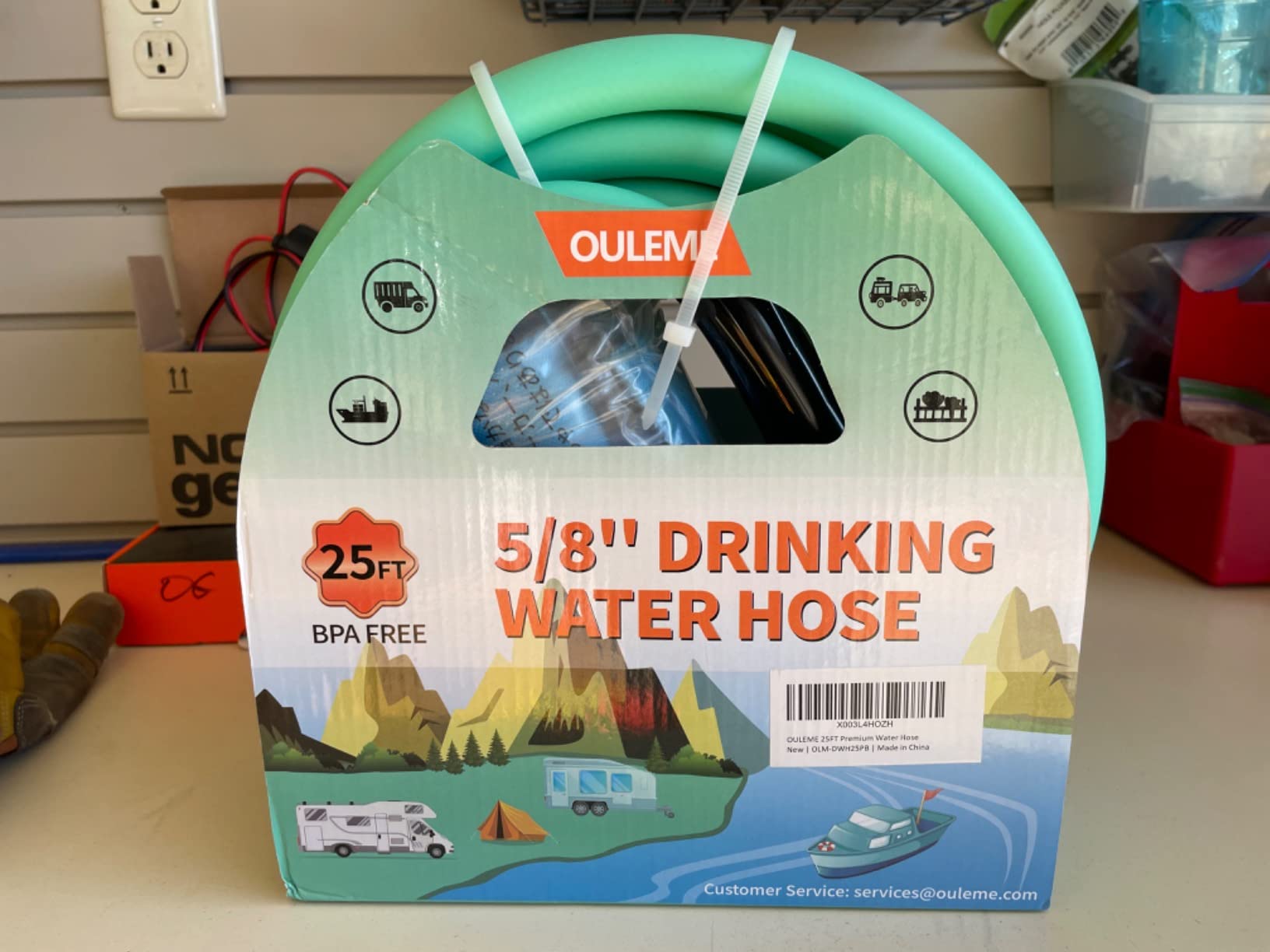 OULEME 75FT RV Drinking Water Hose, 5/8'' Lead/BPA Free, Anti-Kink Flexible customer photo 2