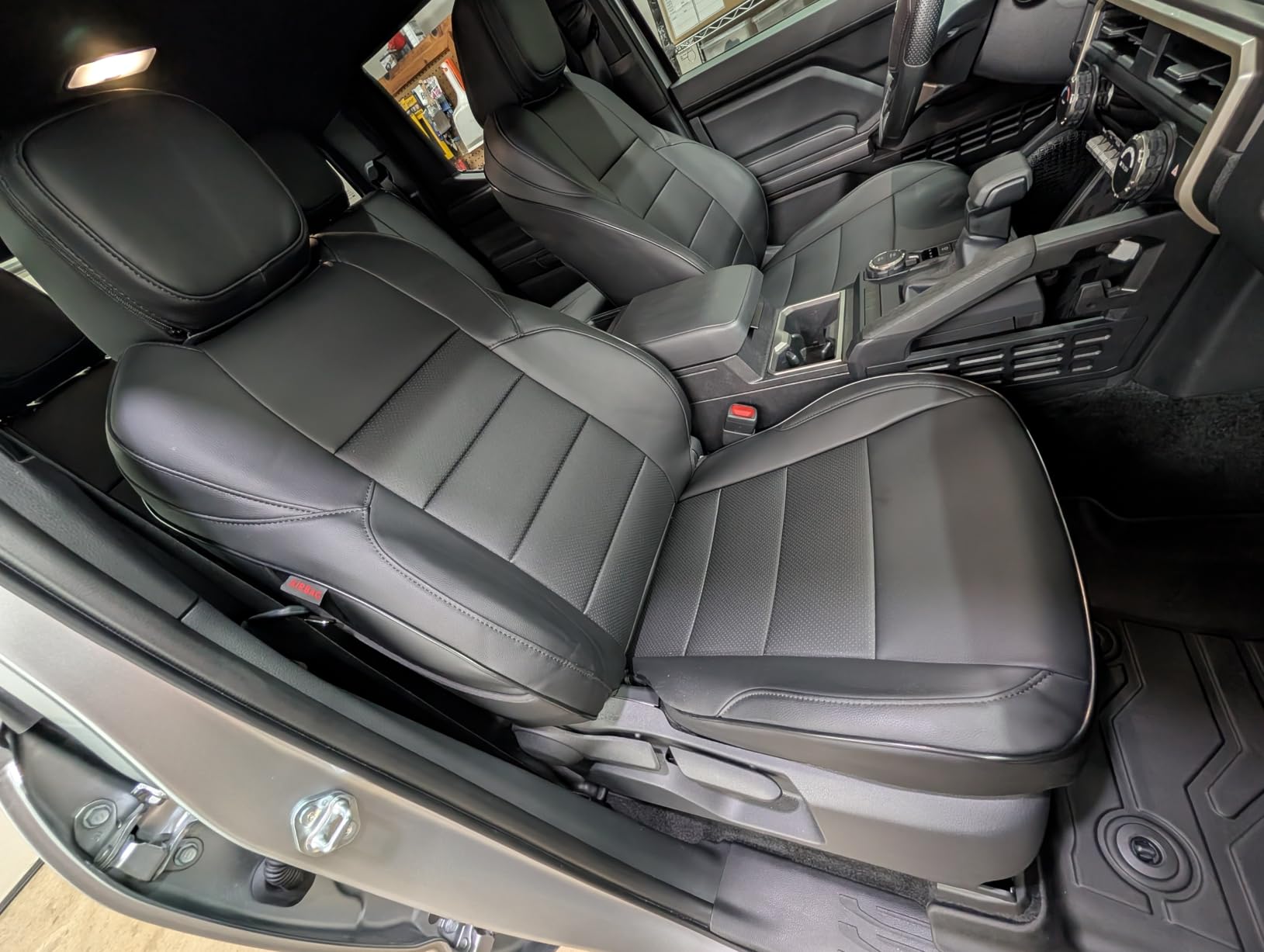 EKR Tacoma Car Seat Covers Custom Fit for Toyota Tacoma (Petrol) 2024 2025 2026 DoubleCab/CrewCab SR/SR5/TRD Sport/TRD Off-Road/Limited -Truck Seat Covers Full Set,Faux Leather(Black) customer photo 1
