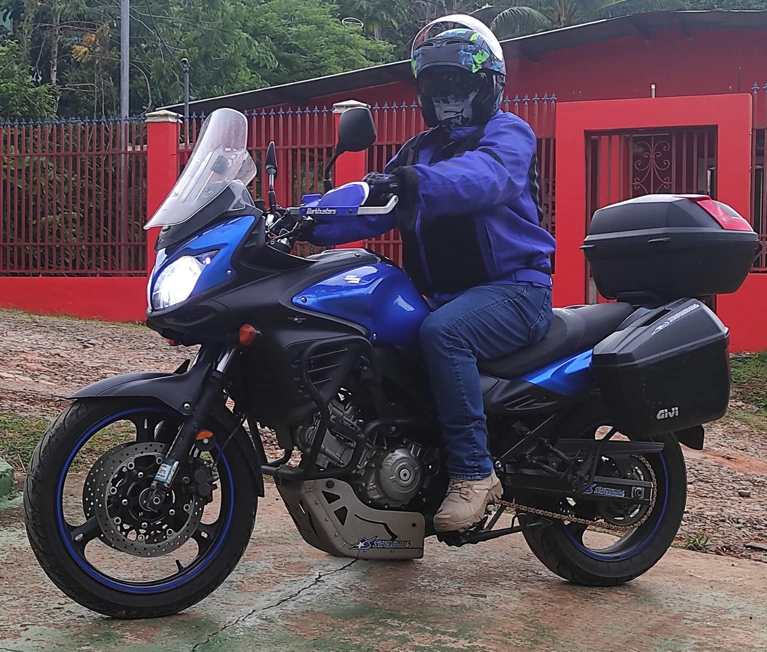 KYPARA Motorcycle Dual Visor Flip up Modular Full Face Helmet with DOT Certification of Impressionism customer photo 2