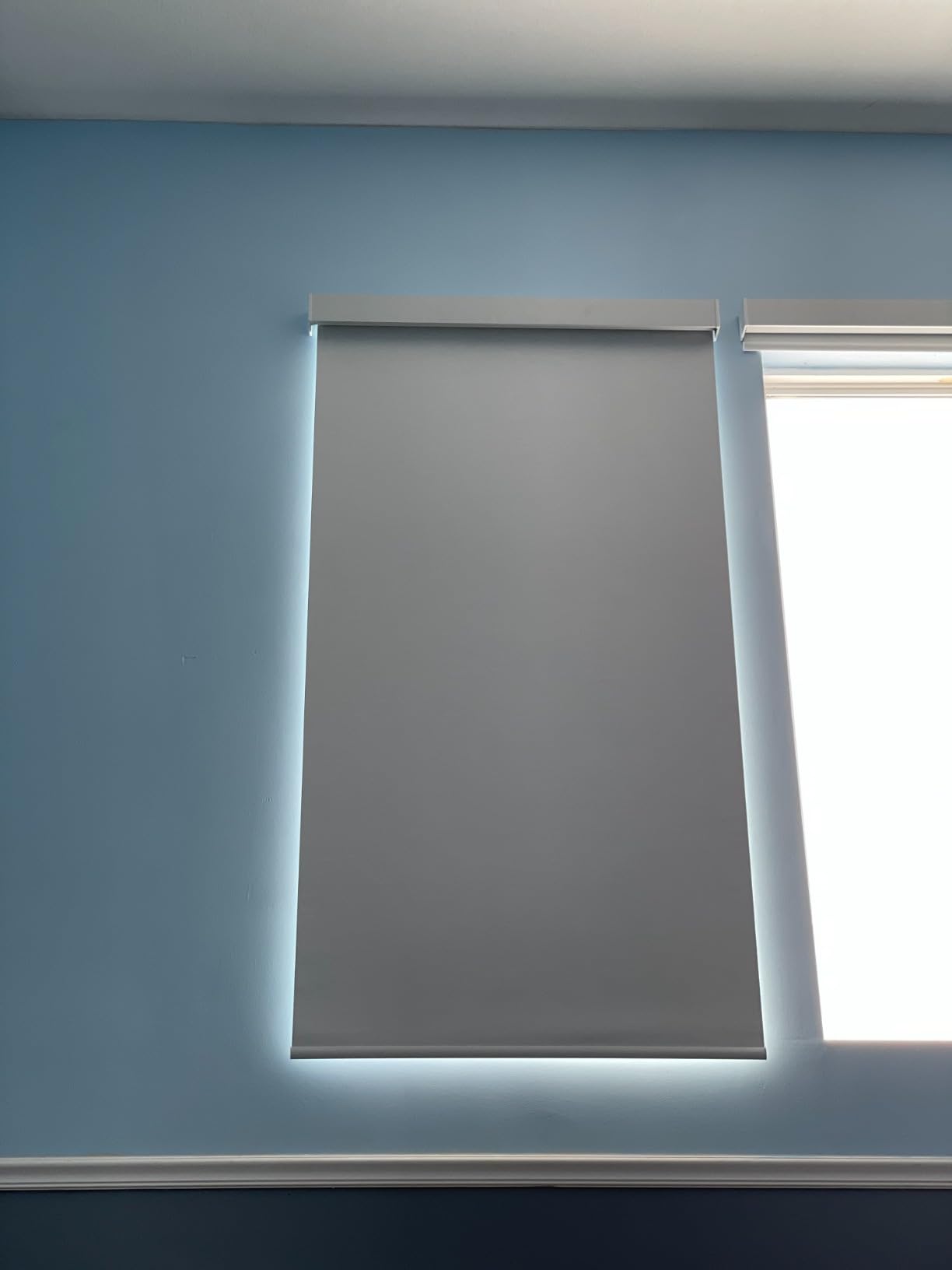 Motorized Roller Shades, 100% Blackout, Dark Denim customer photo 1