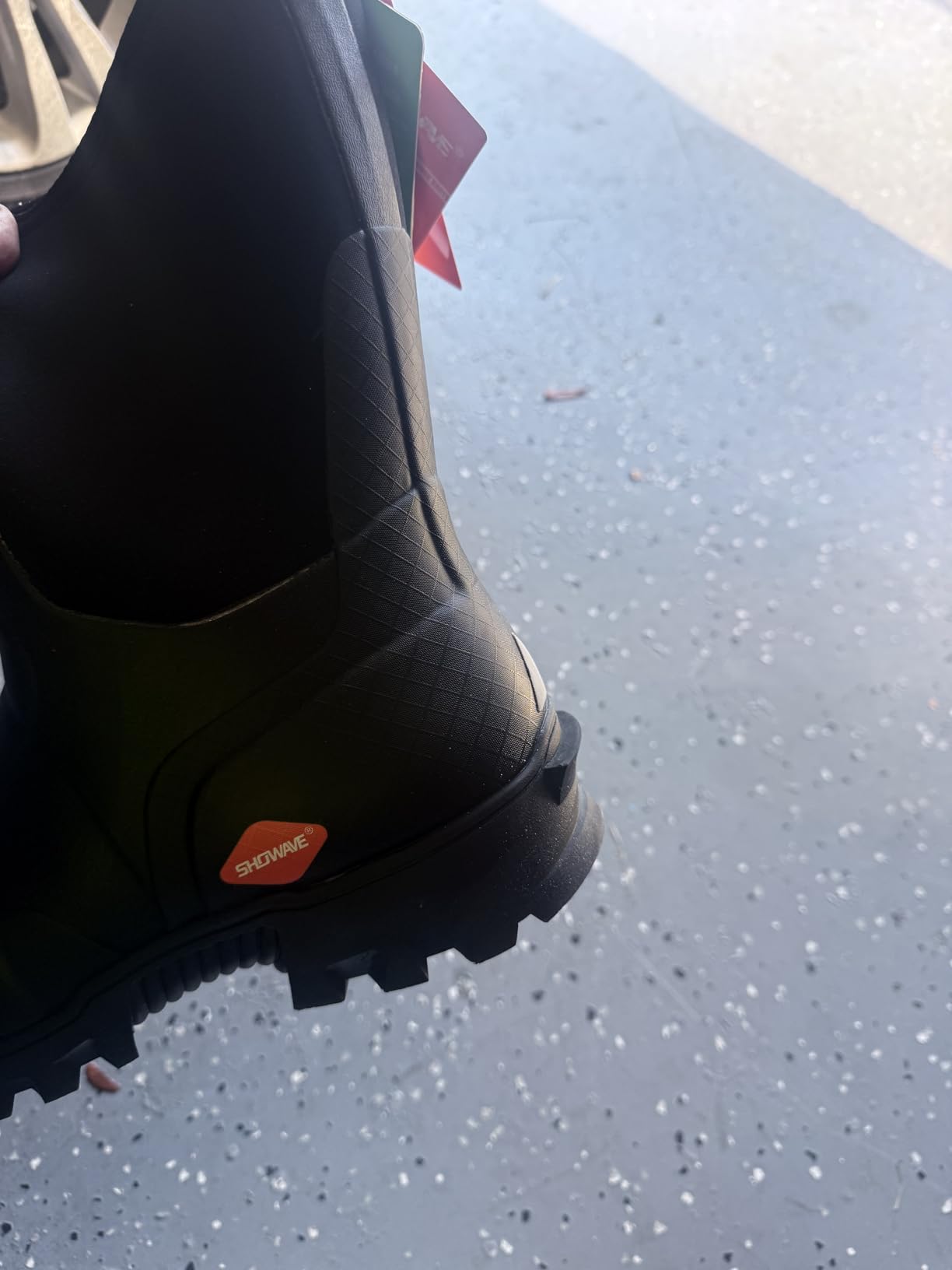 Showave Men's Rubber Boots Waterproof Rain Boots Mud Boot Comfy Sports Sole customer photo 2