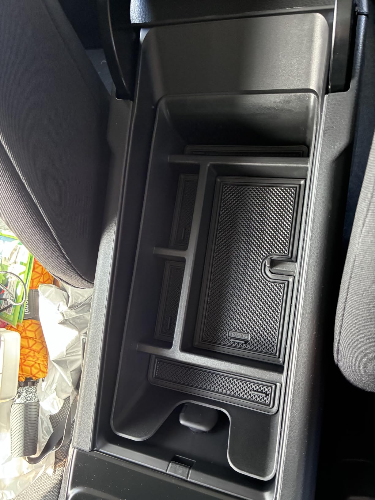 Autorder Center Console Organizer for 2024-2026 Toyota Tacoma Accessories - Armrest Storage Box Secondary Insert Tray with Black Non-Slip Silicone Mats customer photo 1