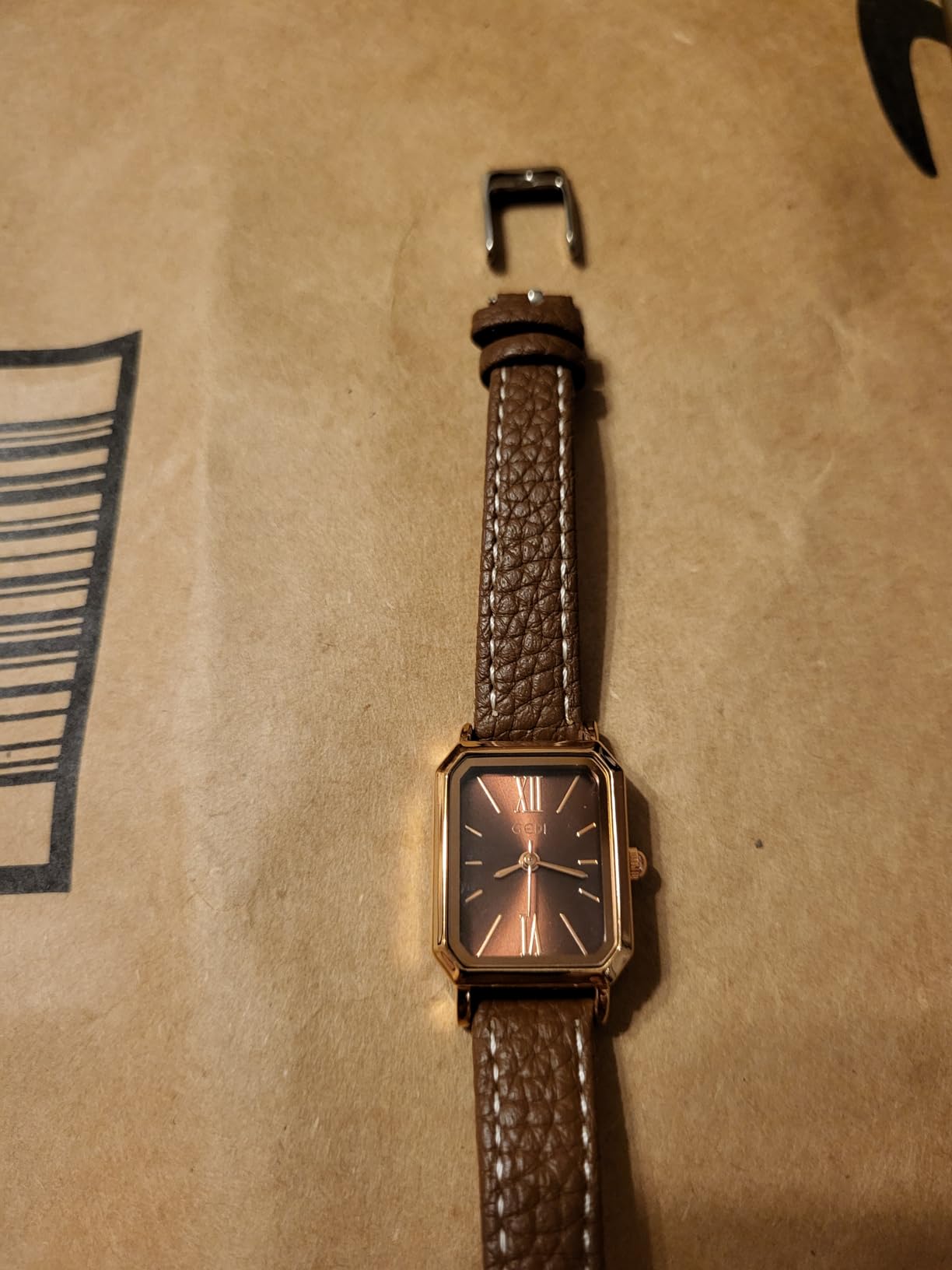 TOOCAT Women Wrist Watch Mini Ultra-Thin Elegant Simple Square Quartz Watches with Leather Strap 30M Waterproof Analog Watches for Females Students Ladies customer photo 1