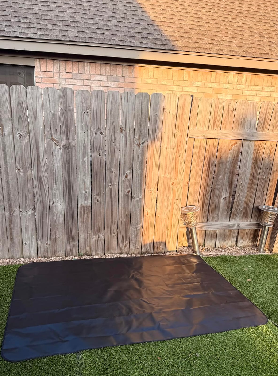 TAOMAND Large 76 x 52 inches Under Grill Mats for Outdoor Grill | BBQ Mat customer photo 1