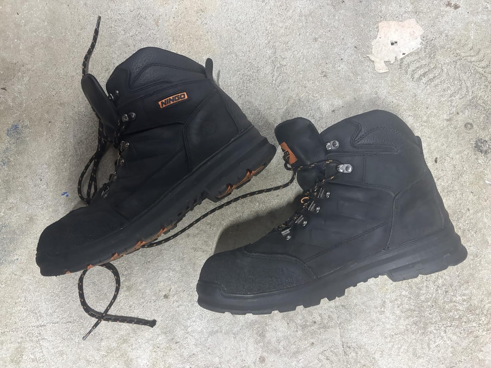 NINGO Steel Toe Work Boots for Men, Oil & Slip Resistant Construction Boots customer photo 2