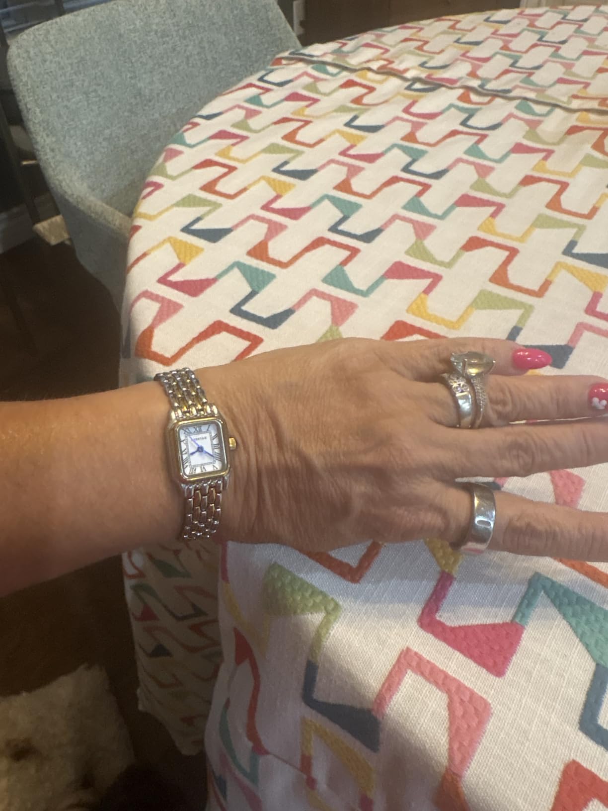CHEETAH Gold Watches for Women with Small Vintage Bracelet, Rectangular Case Roman Dial customer photo 2