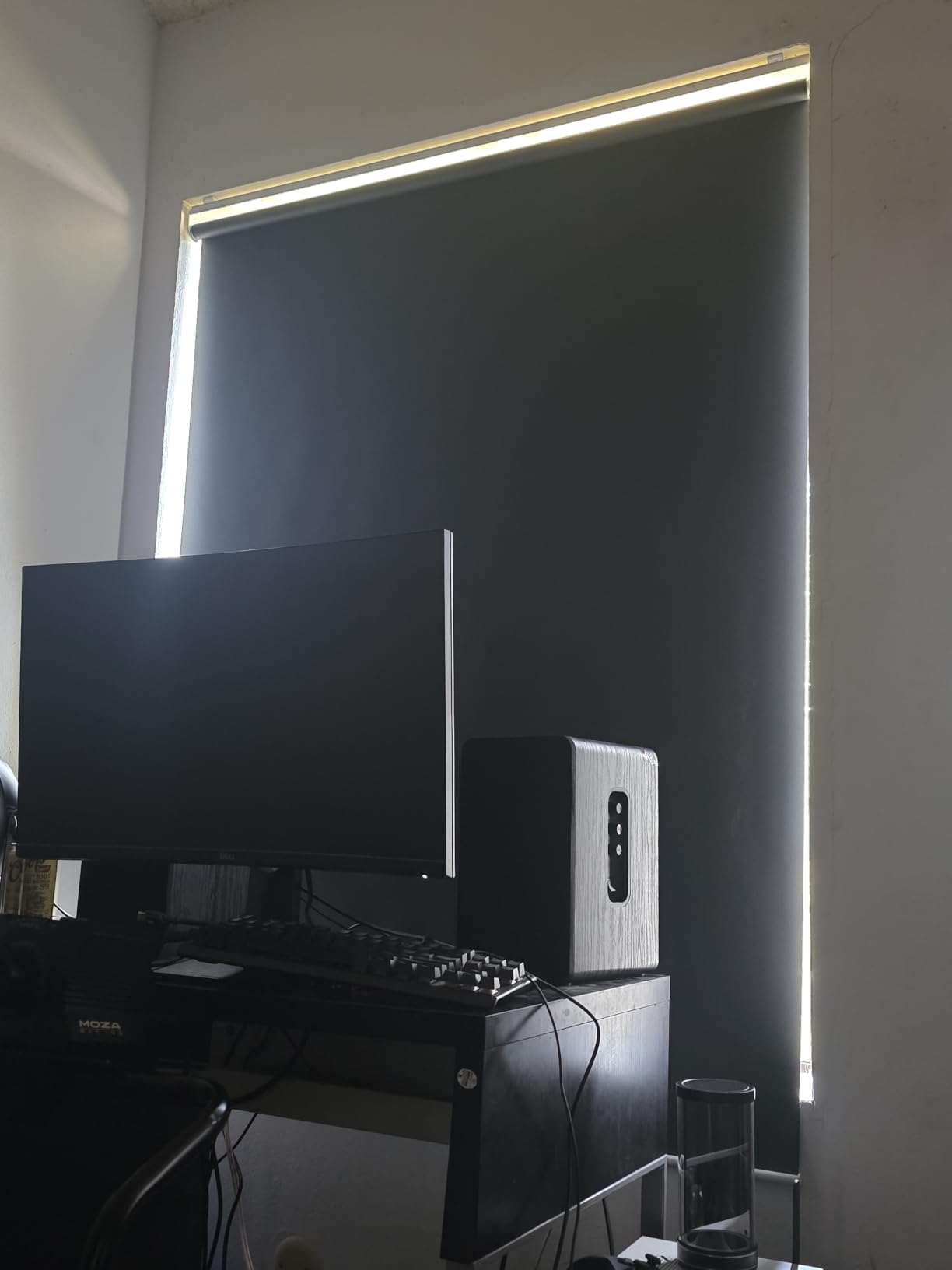 ChrisDowa Blackout Roller Shades Pull Down, Cordless Window Blinds for Home customer photo 1