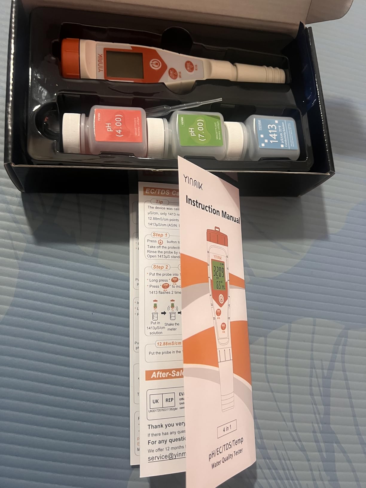 YINMIK pH Meter for Hydroponics, 4 in 1 PPM EC Meter for Plant Nutrients customer photo 1