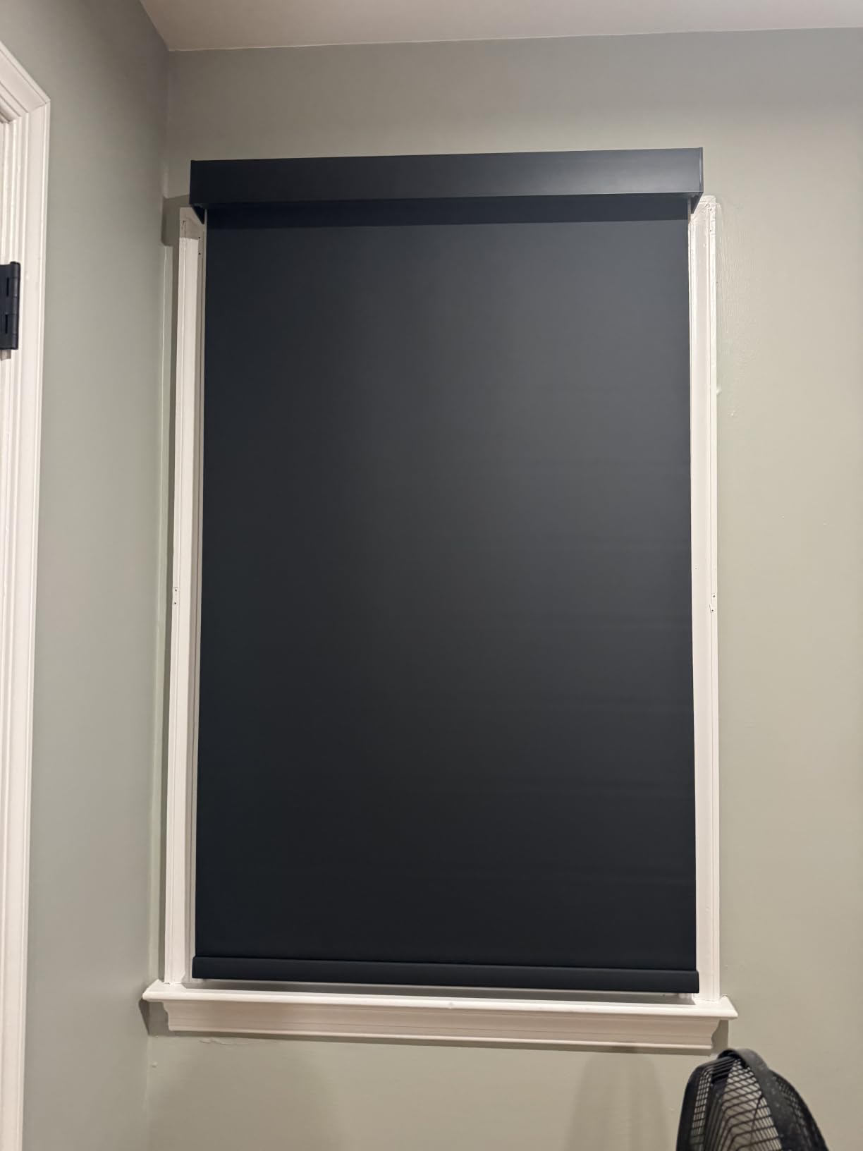 Persilux Cordless Blackout Roller Shades with Valance, Thermal Insulated Fabric Window Blinds, Free-Stop Shades for Home, Door and Bedroom (Black, 28