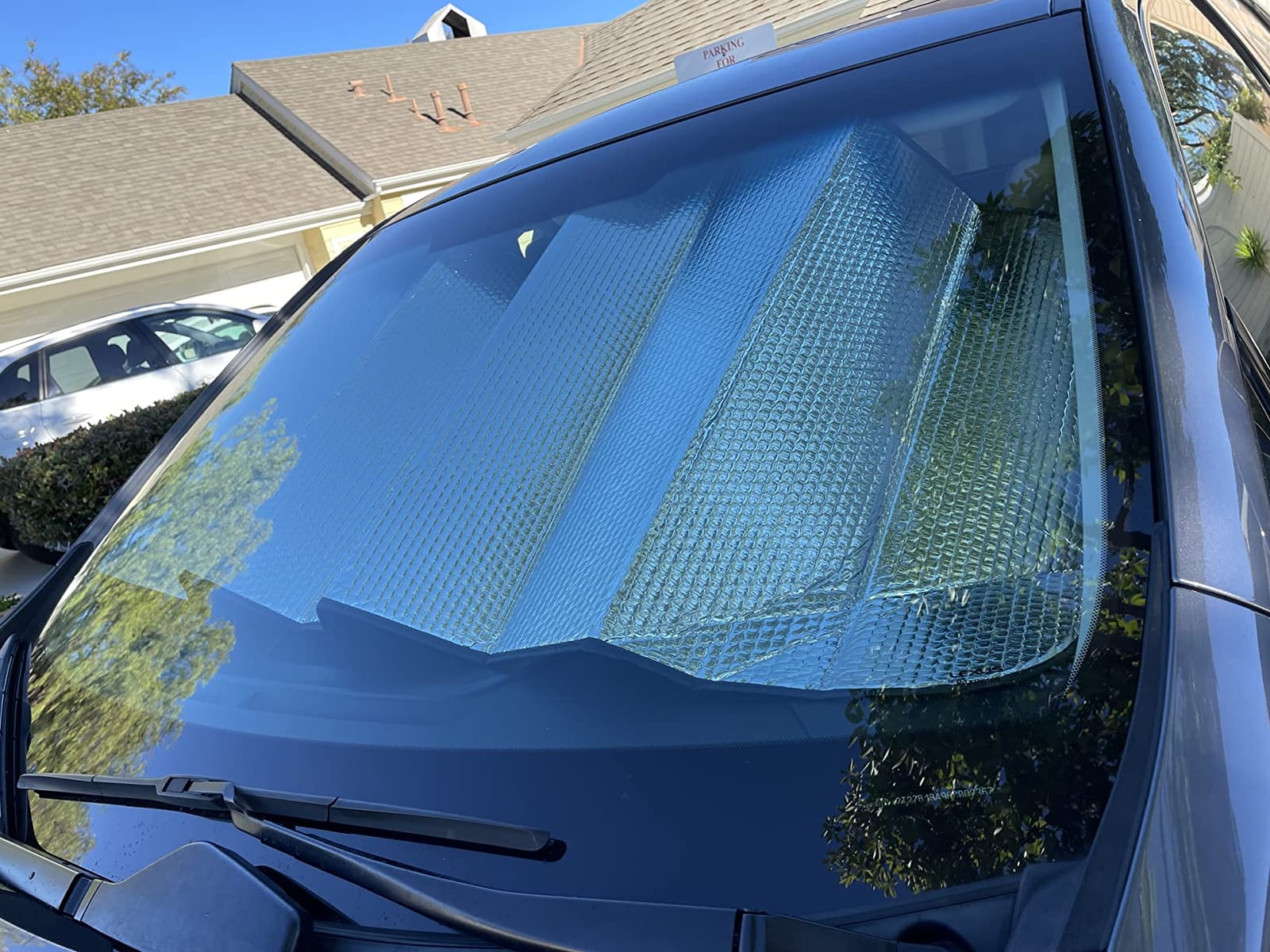 Motor Trend Accordion Black Car Windshield Sun Shade - Car Sun Visor Sun Shade for Windshield - Window Shades for SUV & Truck - Dash Cover Sun Protection Window Shade Accessories - 58