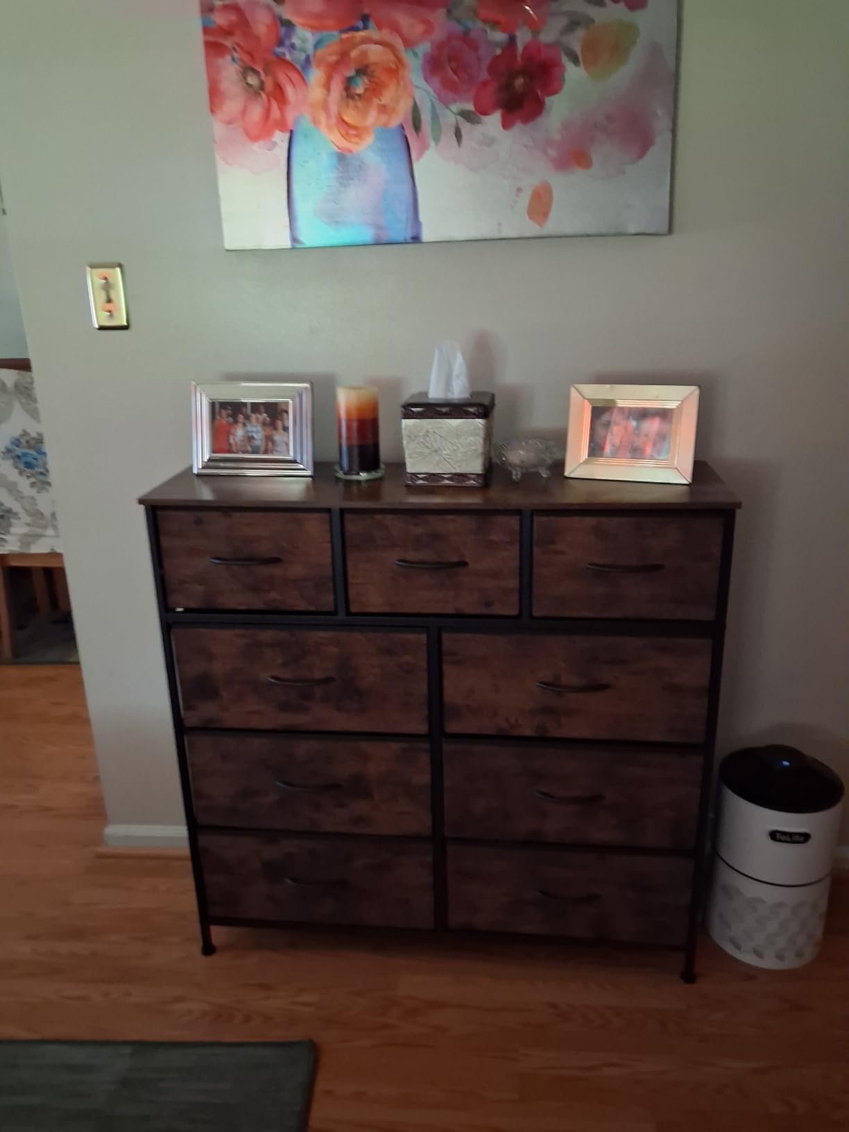 SONGMICS Dresser for Bedroom, Tall Dresser with 6 Fabric Drawers customer photo 2