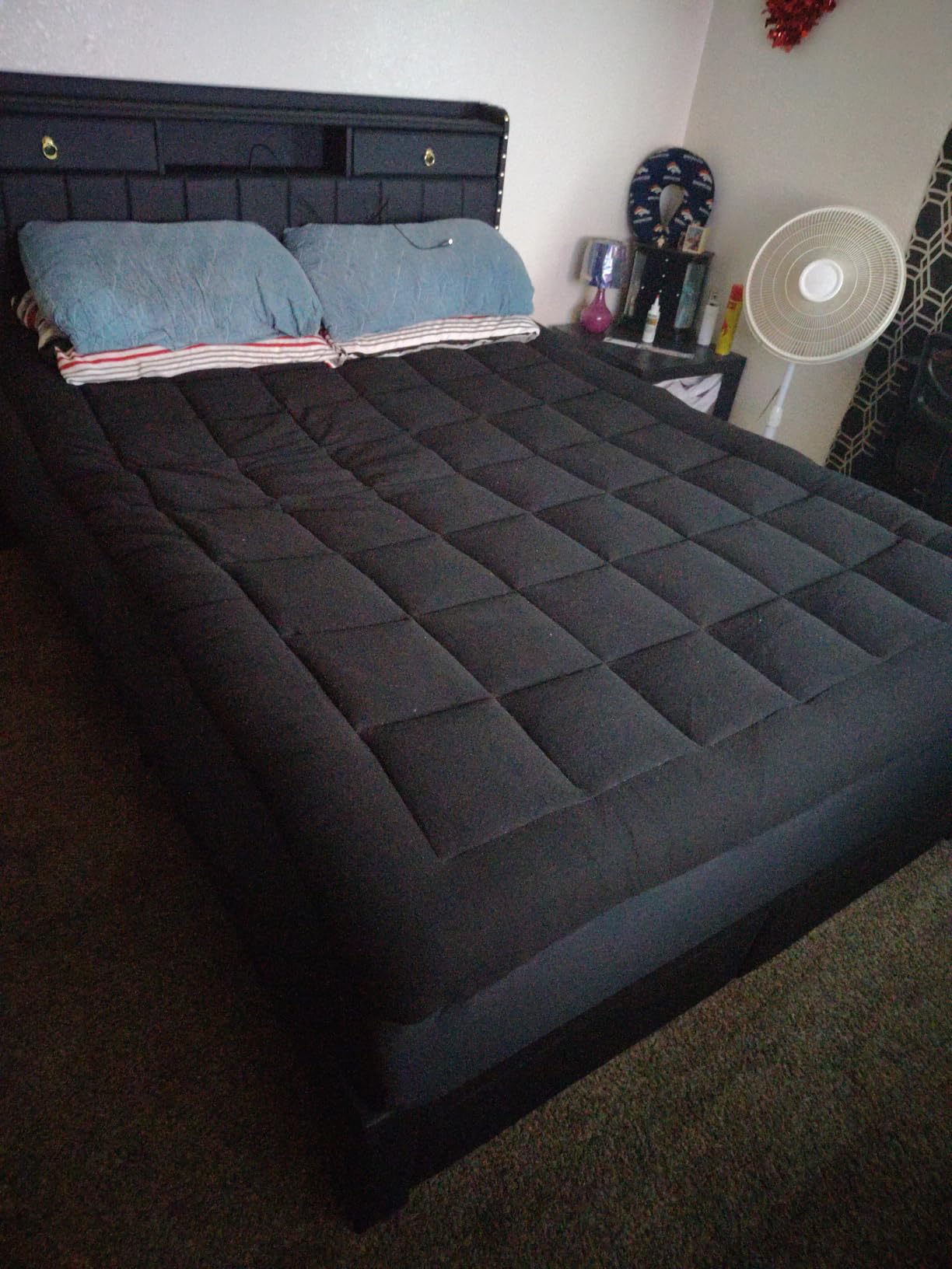 CypBed Queen Bed Frame with 2-Tier Storage Headboard ＆ 4 Storage Drawers customer photo 1