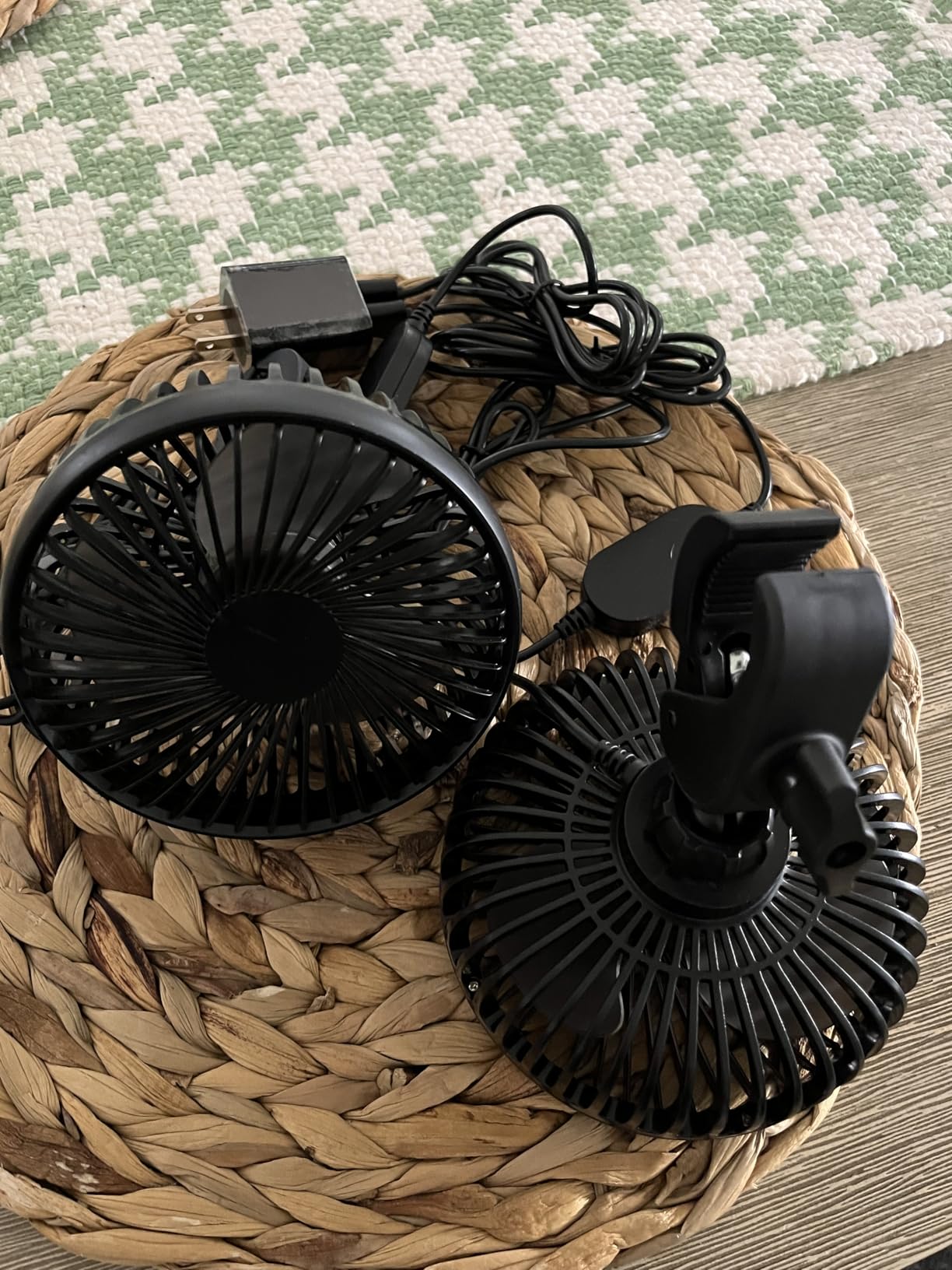 Grow Tent Fan, 5in Two Fans for Greenhouse Plant All Direction Ventilation Circulation Instead of Oscillating, Can Work with Timer and Thermostat, 3 Speeds IP54 Waterproof 8ft Cord Power Adapter customer photo 1