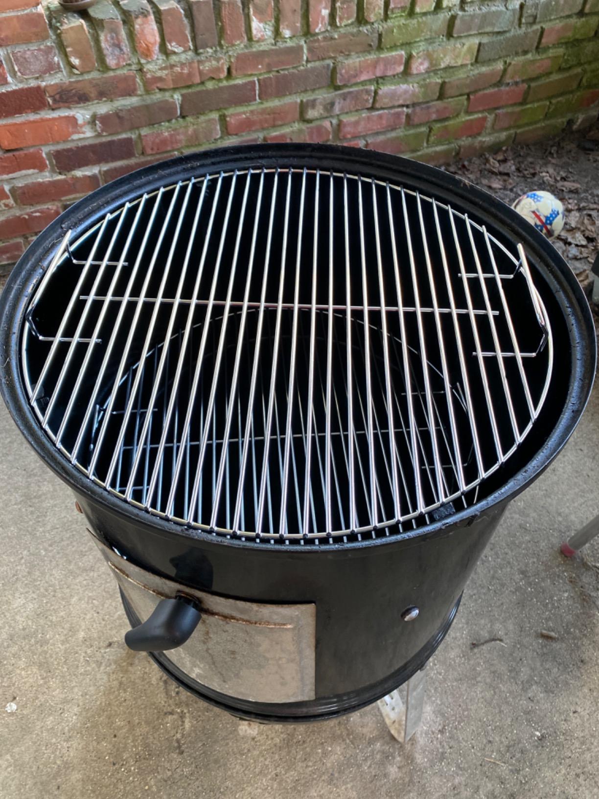 Uniflasy for Weber 22 Inch Hinged Cooking Grate – 304 Stainless Steel Grill Grate Replacement, Fits Original Kettle, Master-Touch, Performer & Bar-B-Kettle Charcoal Grills (21.5