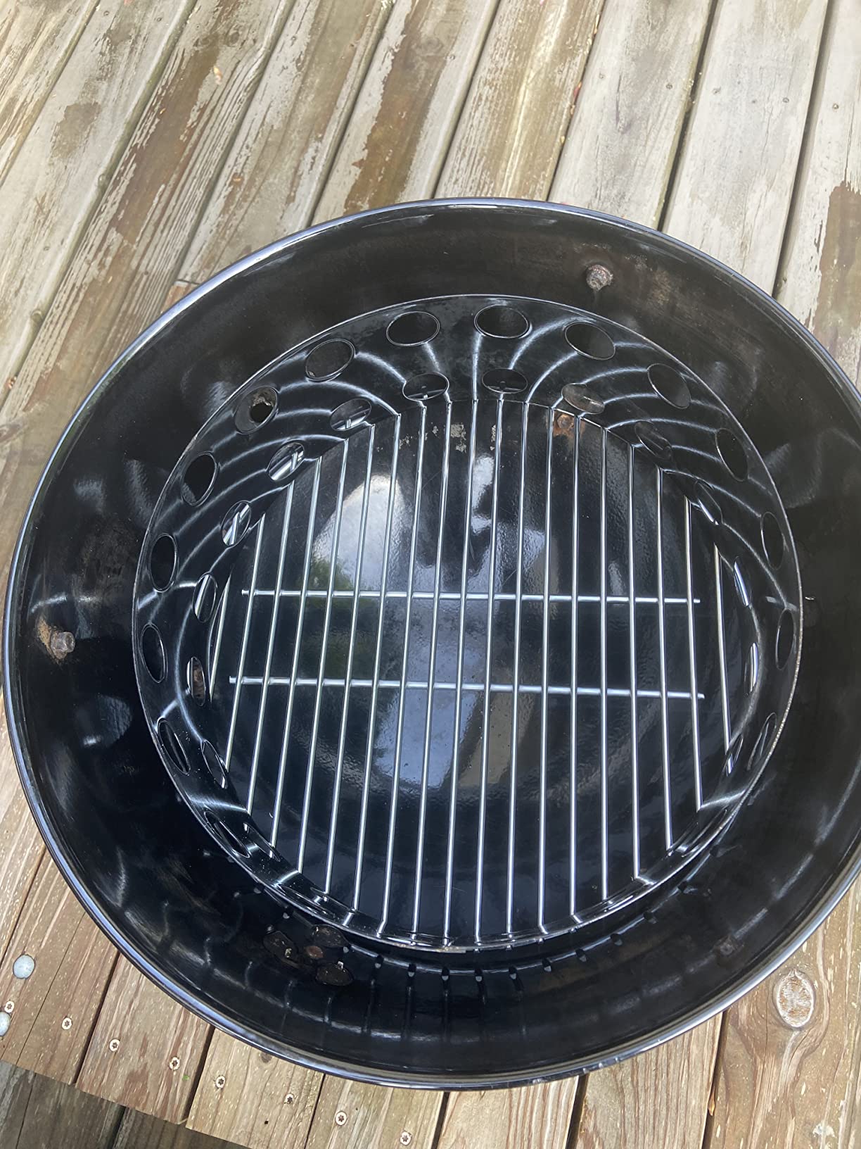 Uniflasy for Weber 22 Inch Hinged Cooking Grate – 304 Stainless Steel Grill Grate Replacement, Fits Original Kettle, Master-Touch, Performer & Bar-B-Kettle Charcoal Grills (21.5