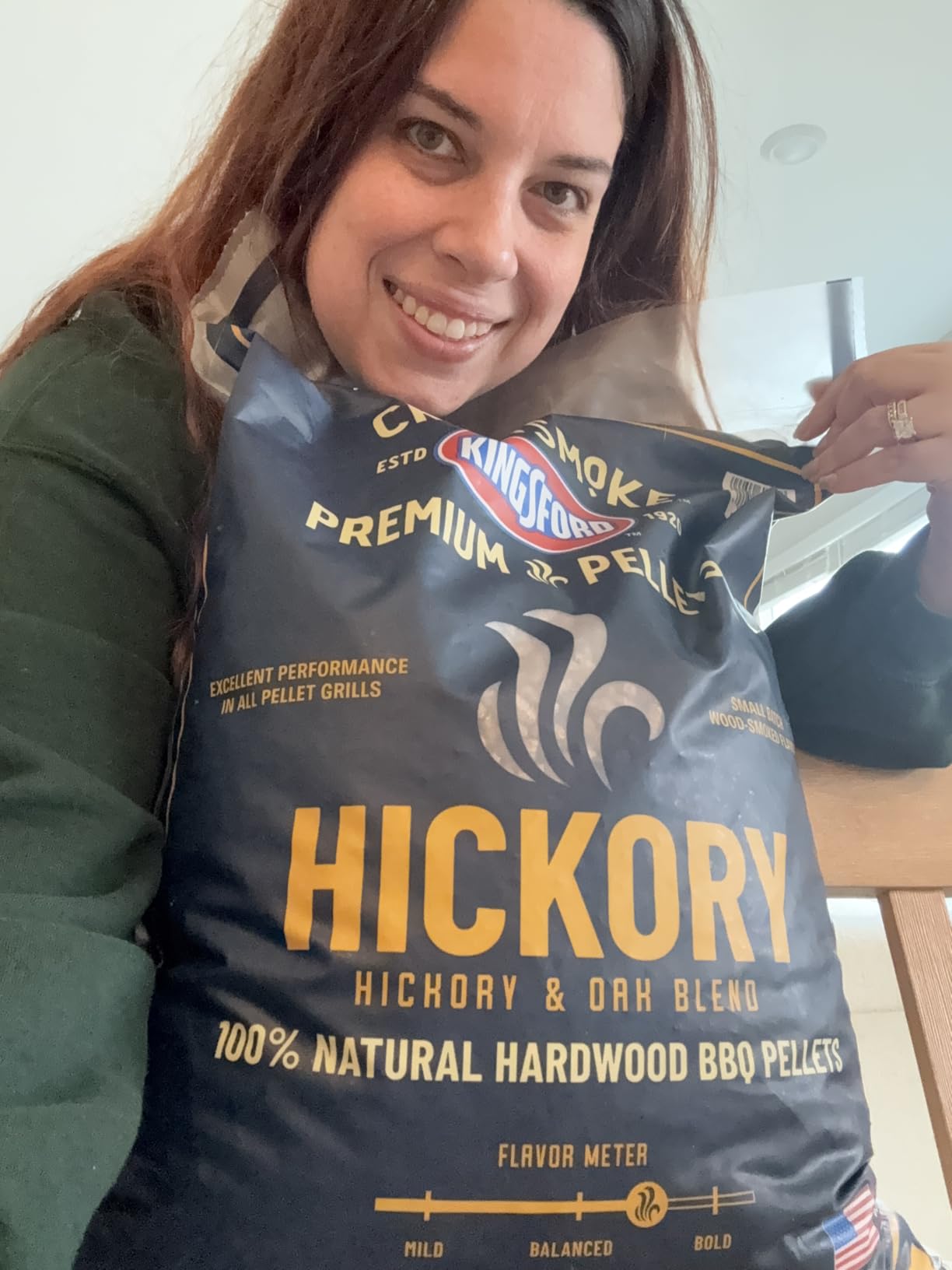Kingsford Craftsmoke Premium Grilling Wood Pellets, Hickory BBQ Pellets for Grilling, 100% Natural Hardwood, 20 pounds customer photo 1