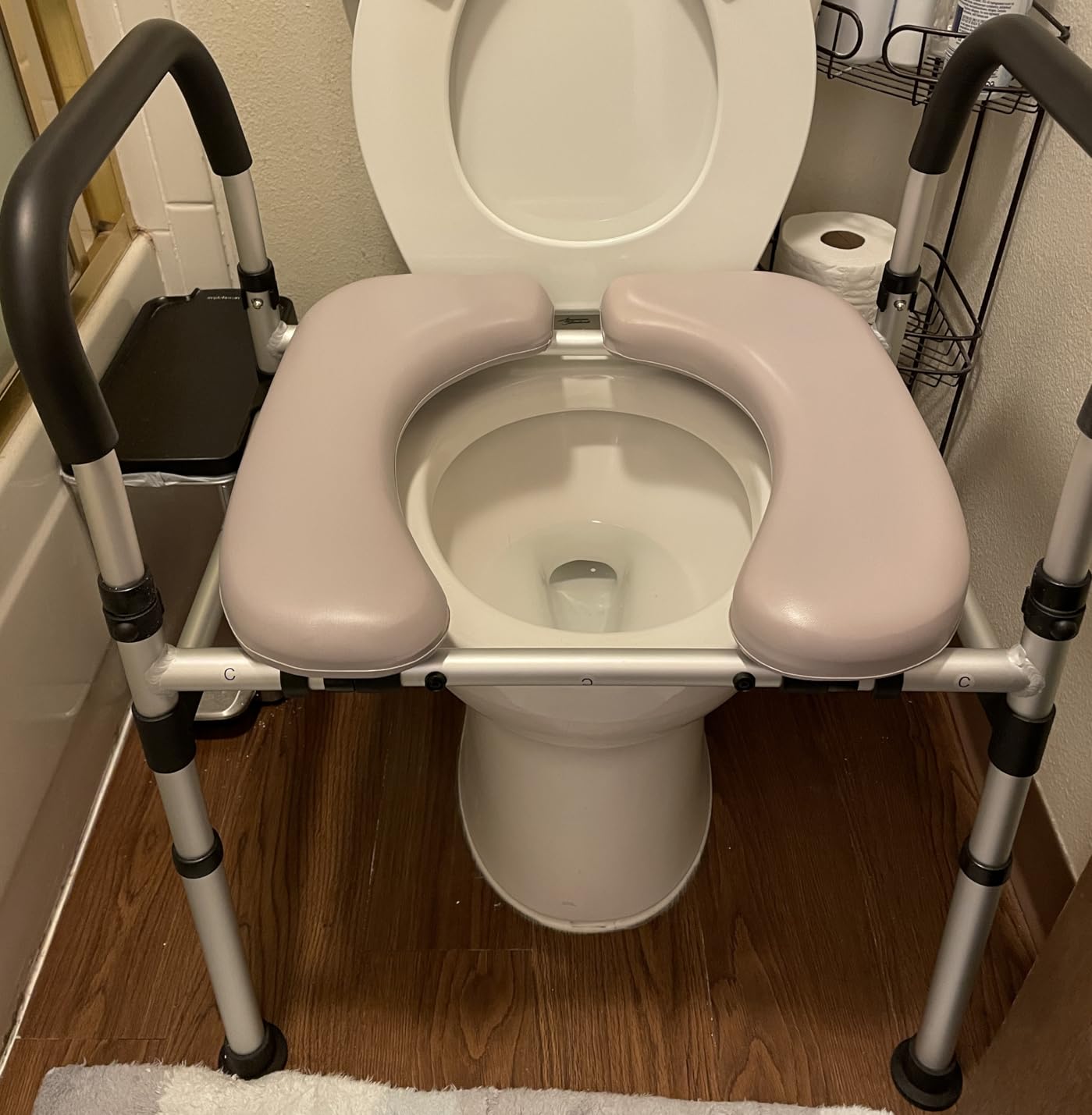 Toilet Seat Riser for Seniors, Raised Toilet Seat with Handles - FSA/HSA Eligible, Adjustable Height & Width, Supports 400 lbs - Universal Fit for Elderly, Handicap, Post-Surgery & Pregnancy customer photo 2