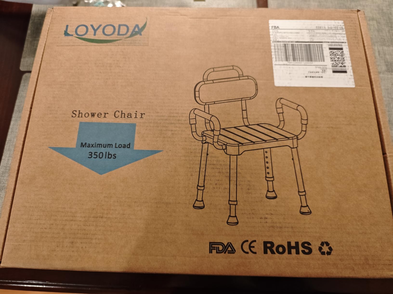 Loyoda Shower Chair for Inside Shower with Back & Arms, Ideal for Seniors customer photo 1
