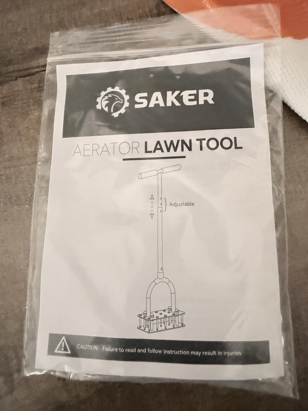 Saker Manual Lawn Aerator Tool with 15 Iron Spikes Black customer photo 1